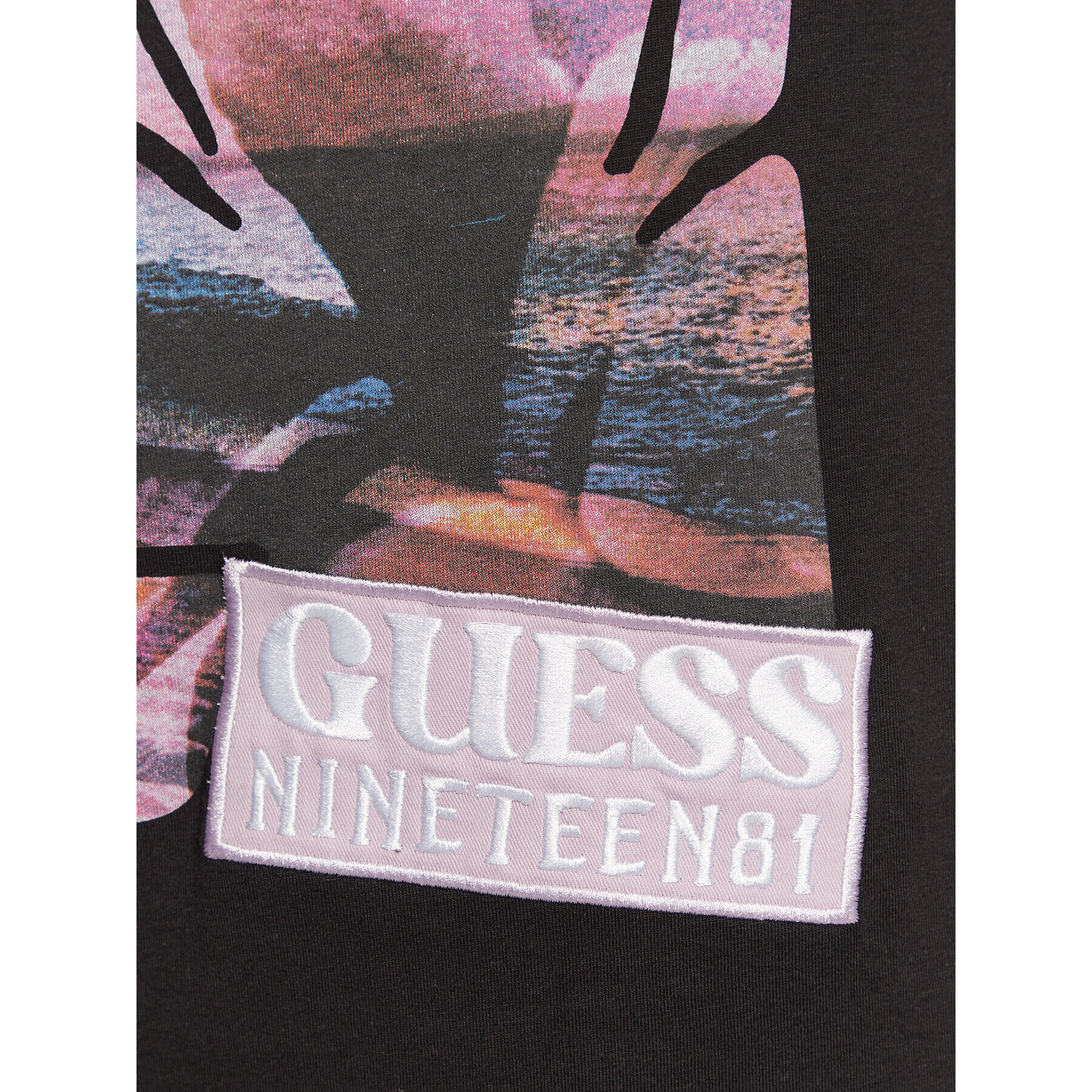 Guess T-Shirt Sunset Flower M3GI29 I3Z14 Černá Slim Fit - Pepit.cz