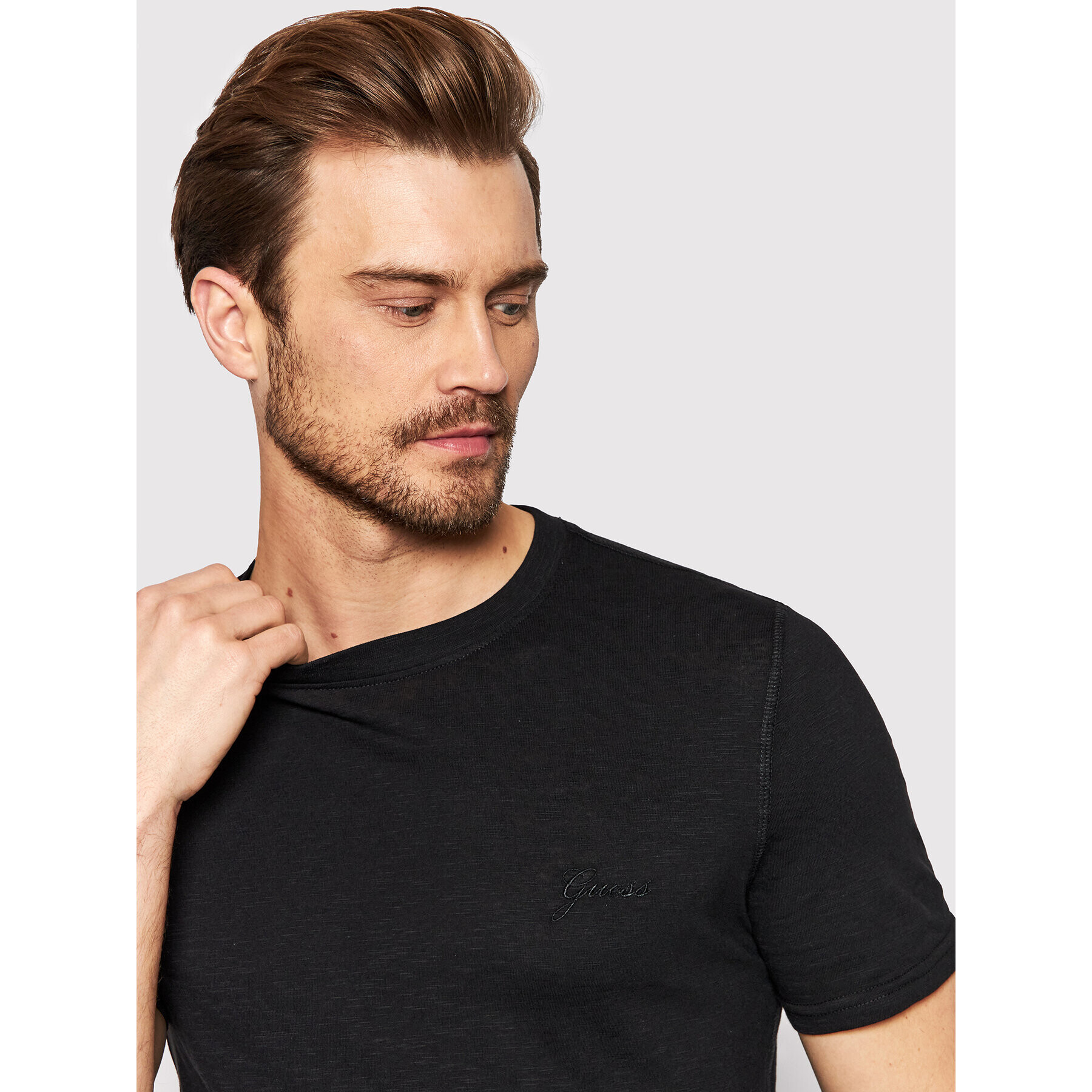 Guess T-Shirt Tailer M2GI19 K6XN1 Černá Slim Fit - Pepit.cz