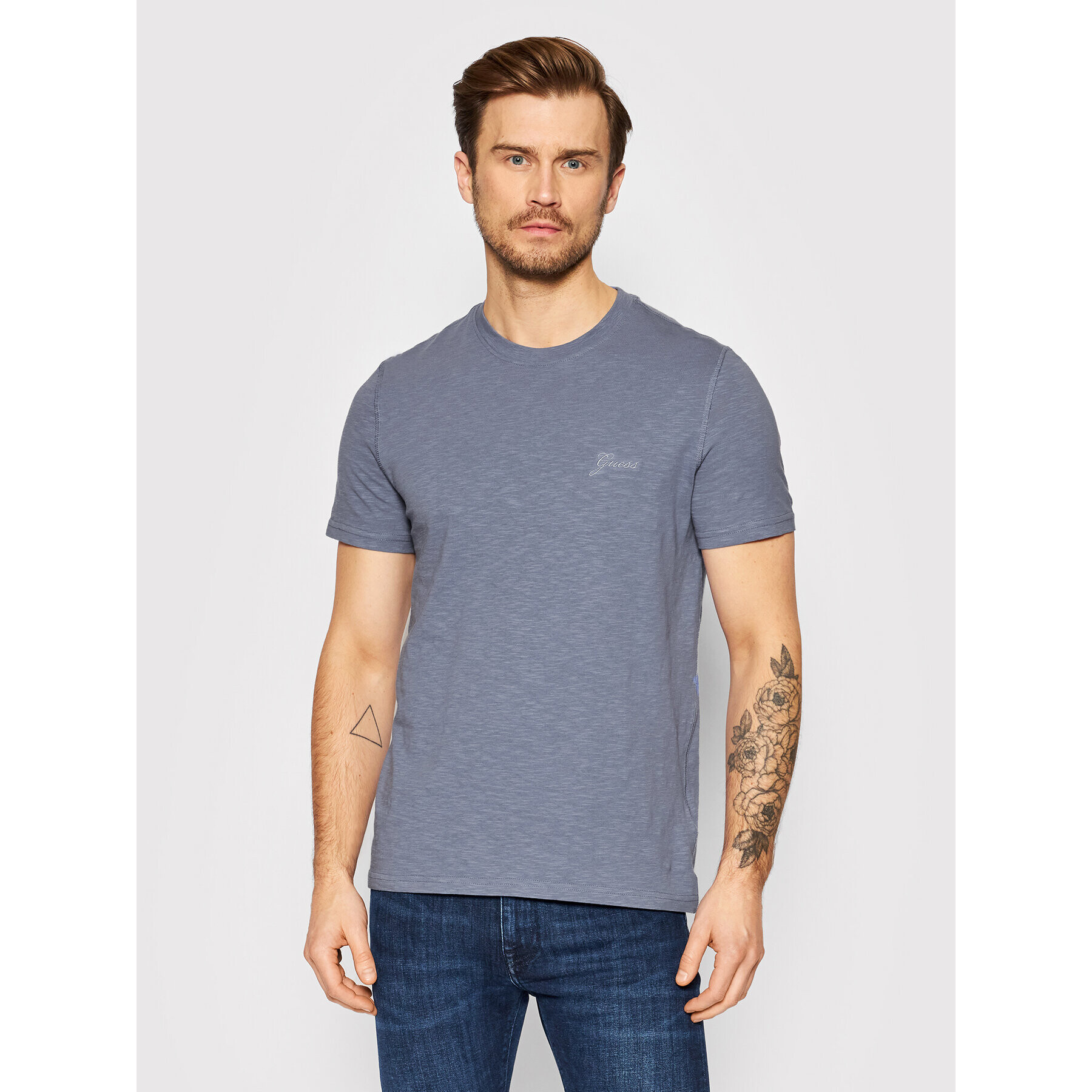 Guess T-Shirt Tailer M2GI19 K6XN1 Fialová Slim Fit - Pepit.cz