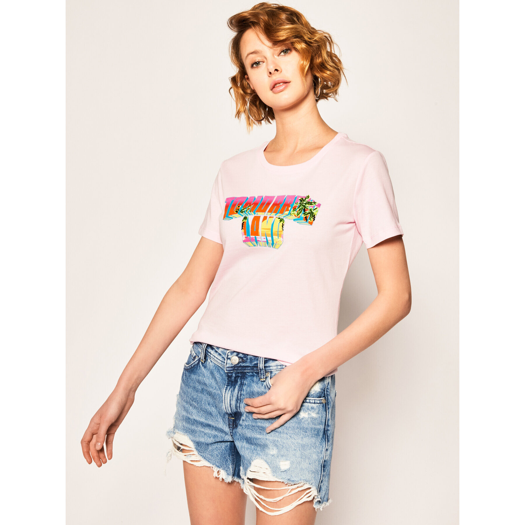 Guess T-Shirt Tessa W0GI0K JA900 Růžová Regular Fit - Pepit.cz