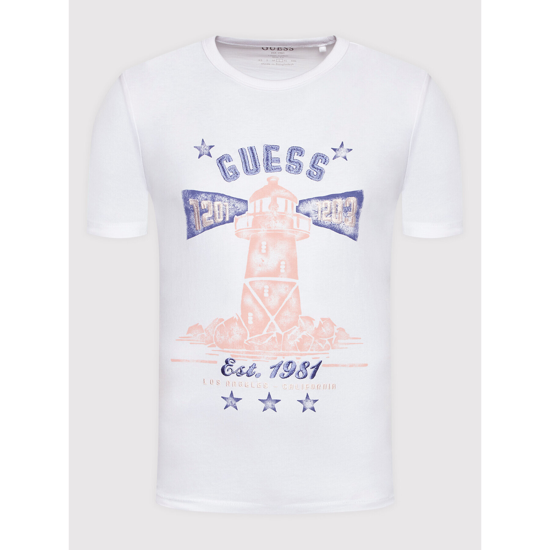 Guess T-Shirt Thewat M2GI15 K8FQ0 Bílá Regular Fit - Pepit.cz