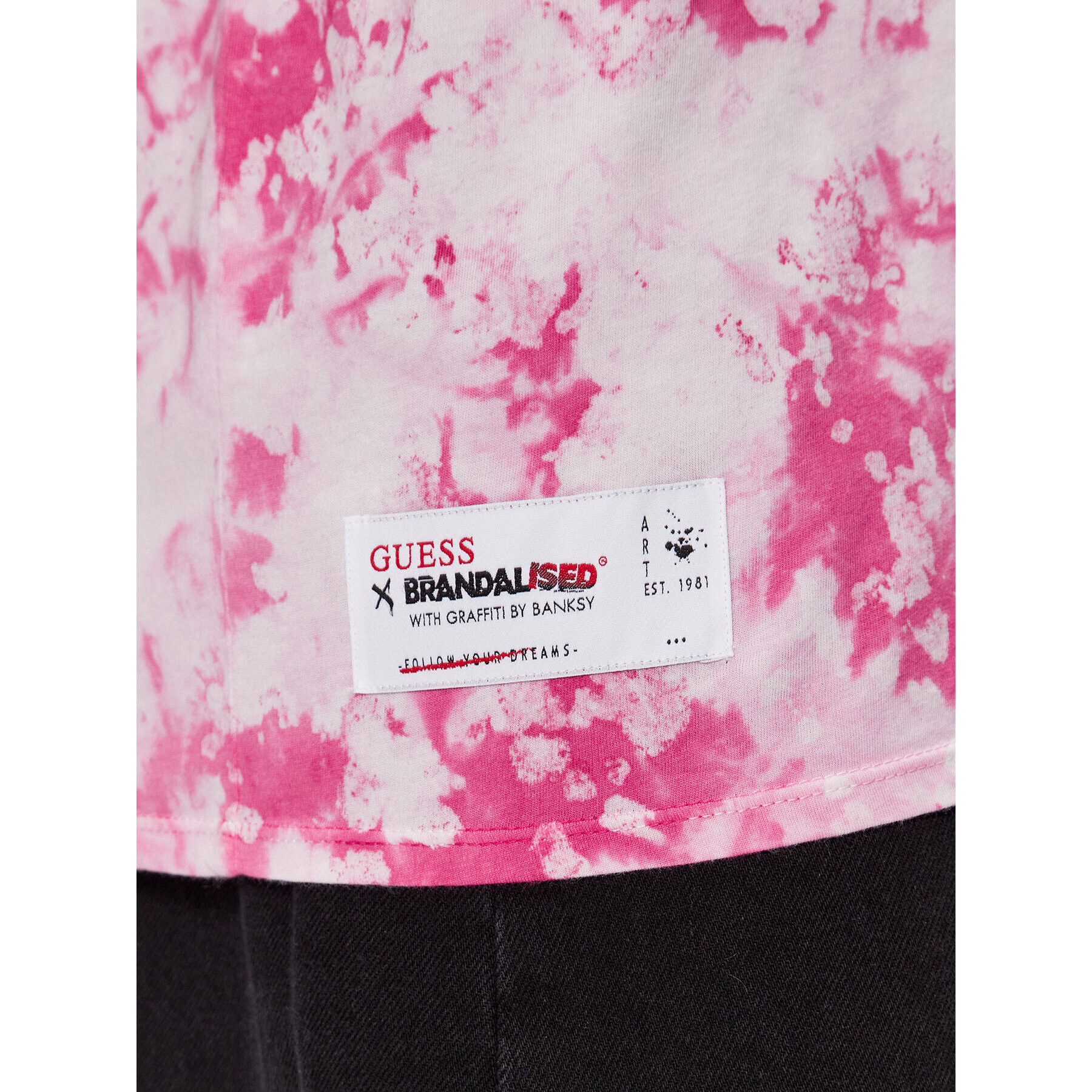 Guess T-Shirt Throwing Flowers W3GI56 K9RM4 Růžová Oversize - Pepit.cz