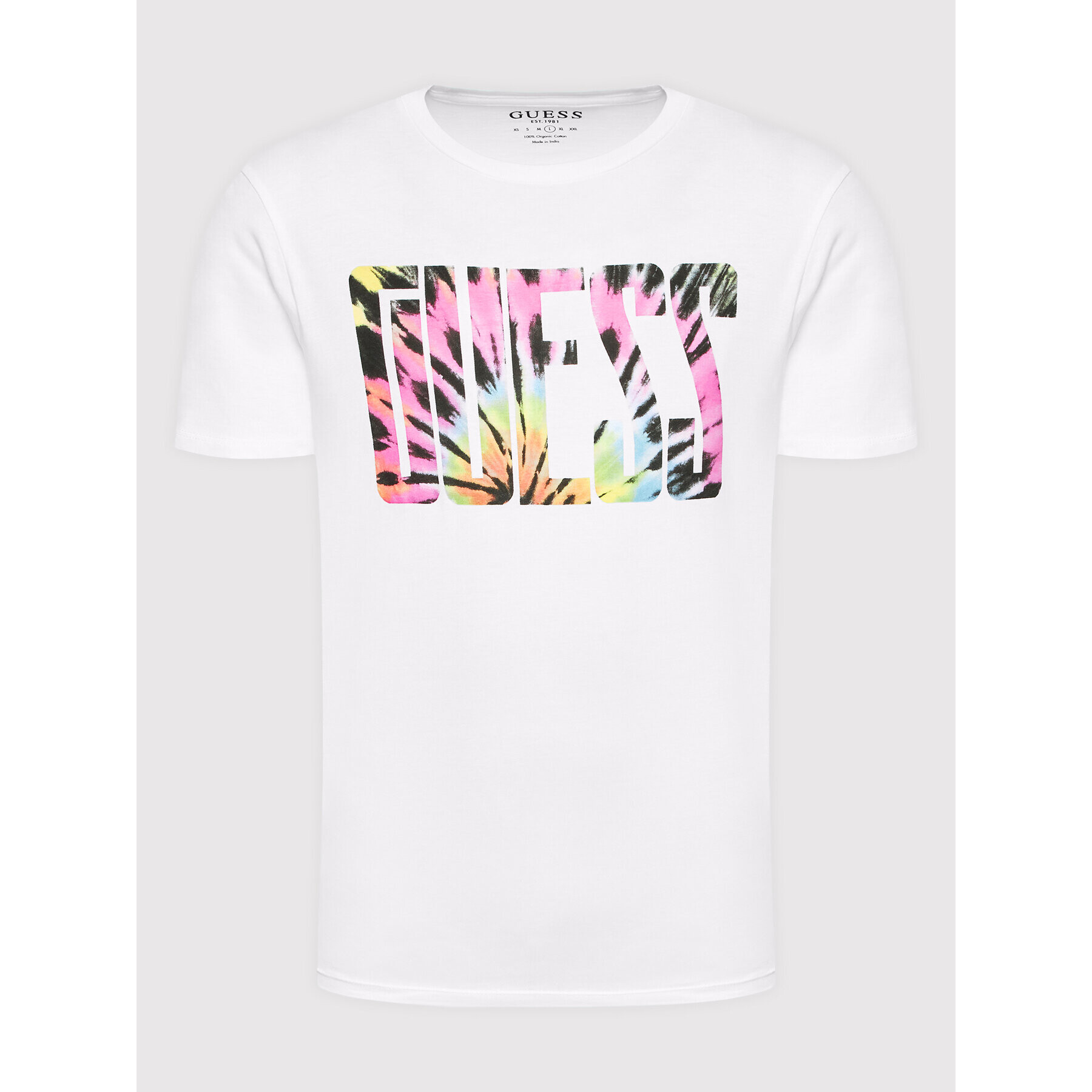 Guess T-Shirt Tie Die M2GI73 K9RM1 Bílá Slim Fit - Pepit.cz