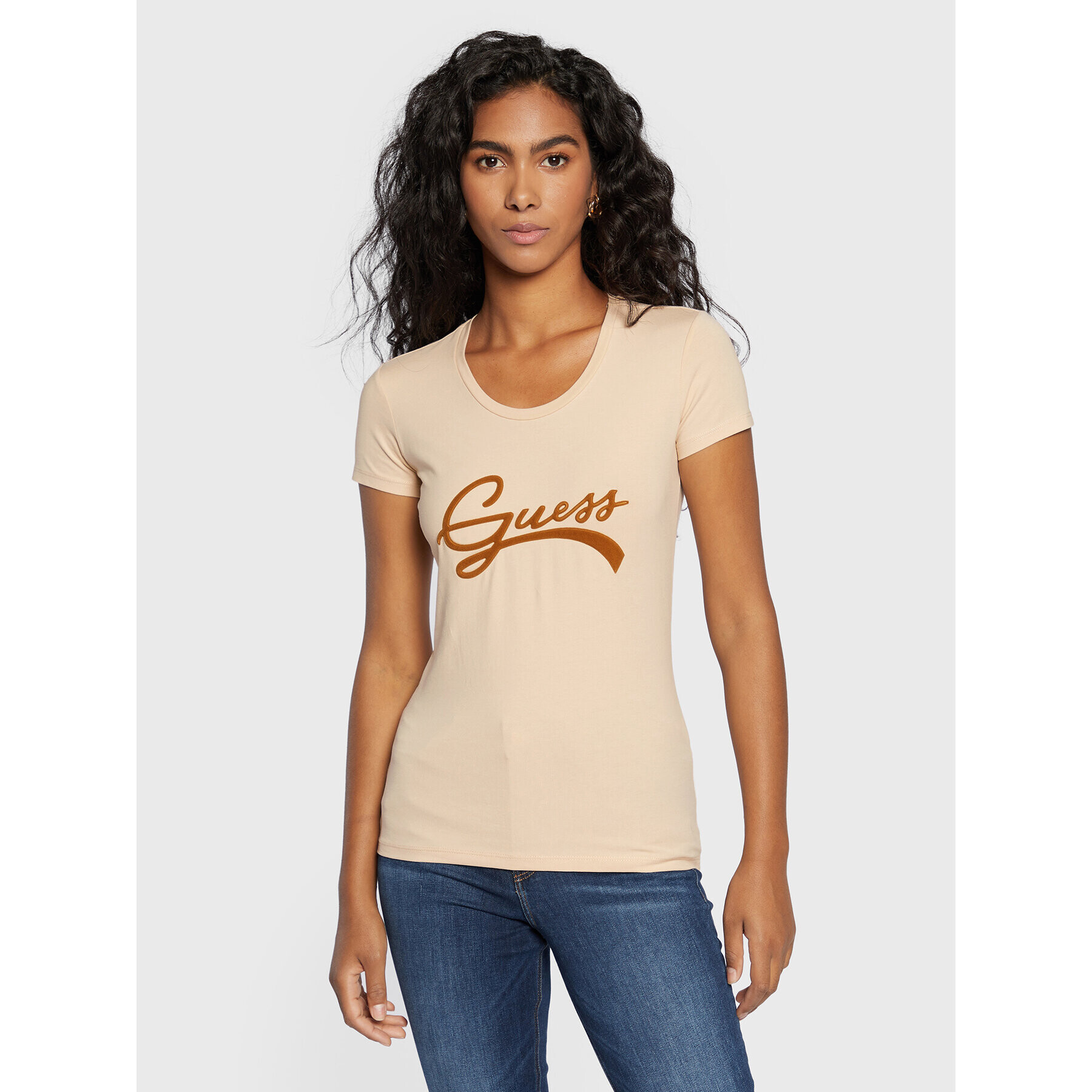 Guess T-Shirt Tinca W2BI66 J1311 Béžová Regular Fit - Pepit.cz