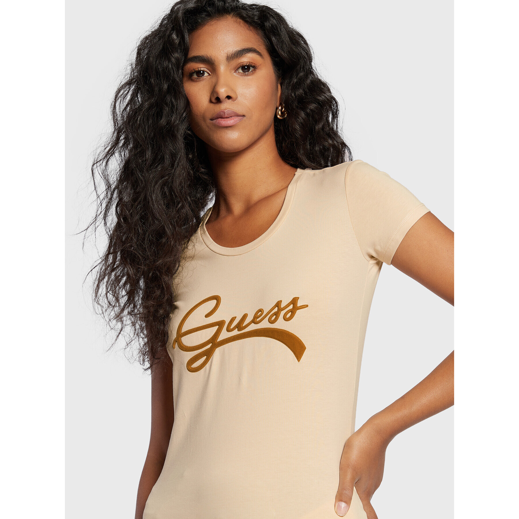 Guess T-Shirt Tinca W2BI66 J1311 Béžová Regular Fit - Pepit.cz