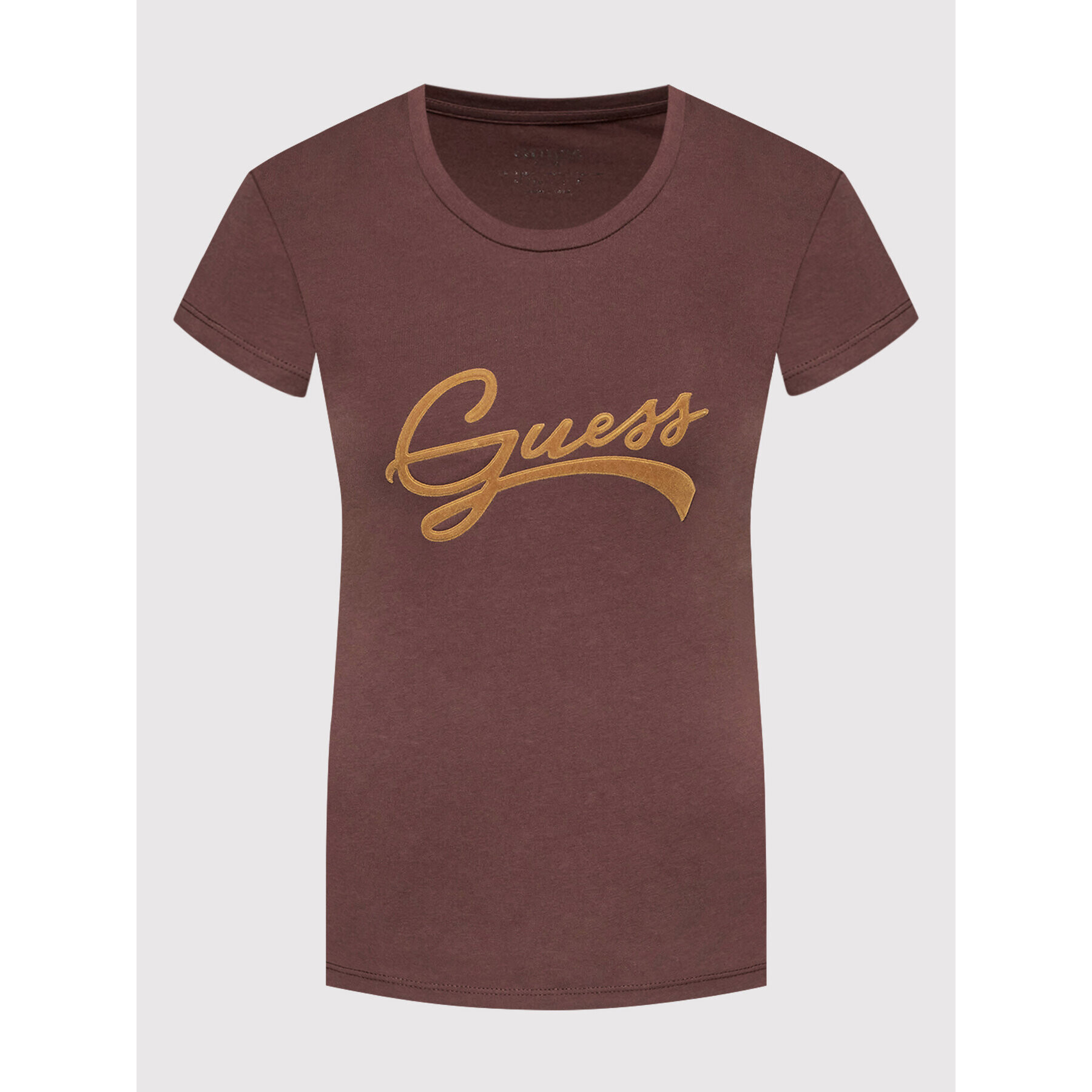 Guess T-Shirt Tinca W2BI66 J1311 Hnědá Regular Fit - Pepit.cz