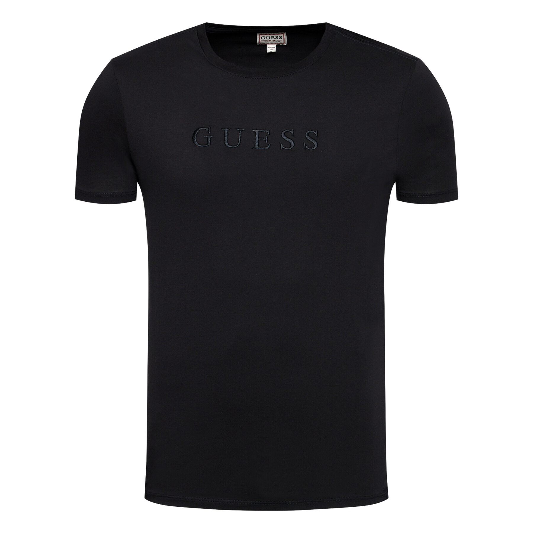 Guess T-Shirt Tone-On-Tone Logo M82P64 R7HD0 Černá Regular Fit - Pepit.cz