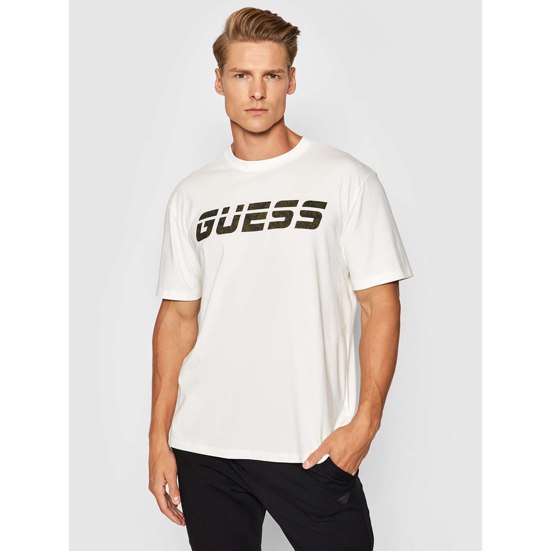 Guess T-Shirt U1BA10 J1311 Bílá Regular Fit - Pepit.cz