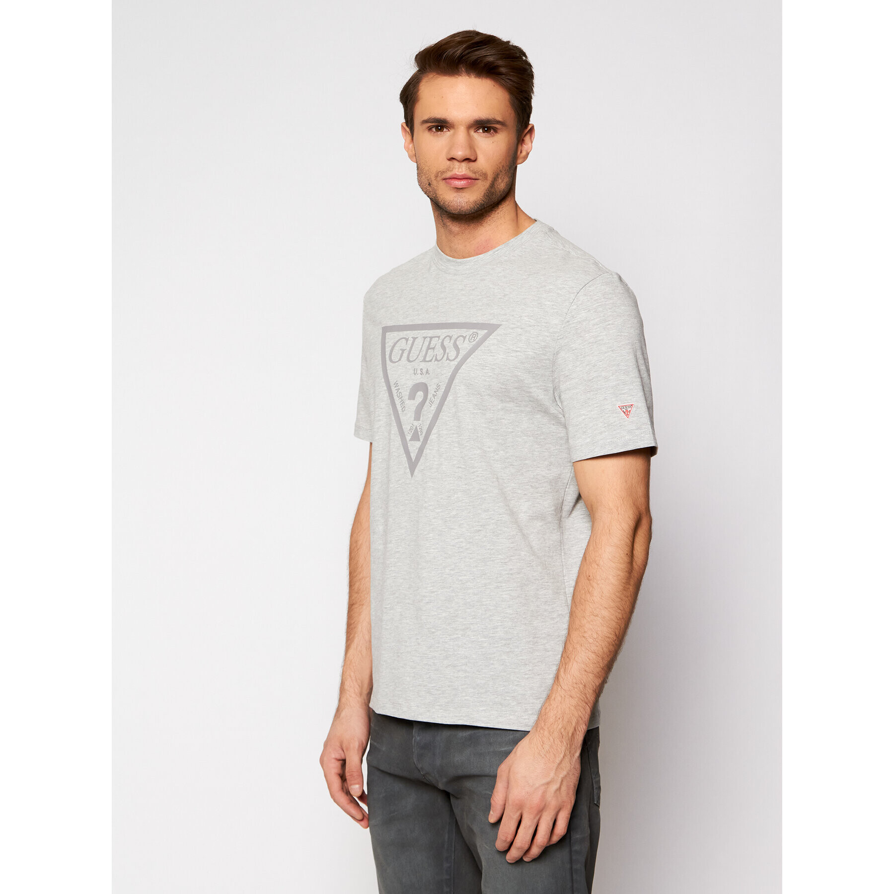 Guess T-Shirt U1GA06 J1311 Šedá Regular Fit - Pepit.cz