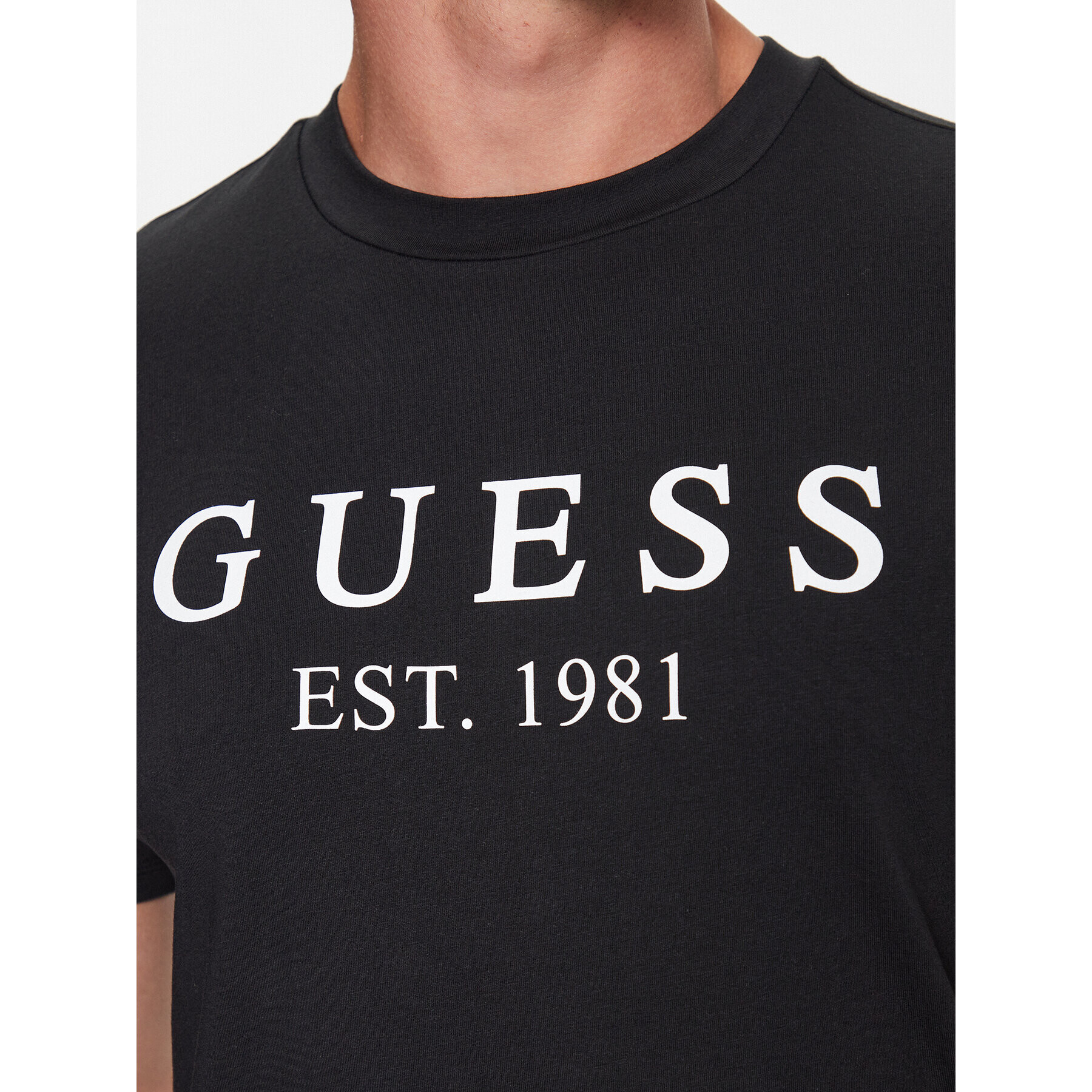 Guess T-Shirt U3YI00 K6YW0 Černá Regular Fit - Pepit.cz