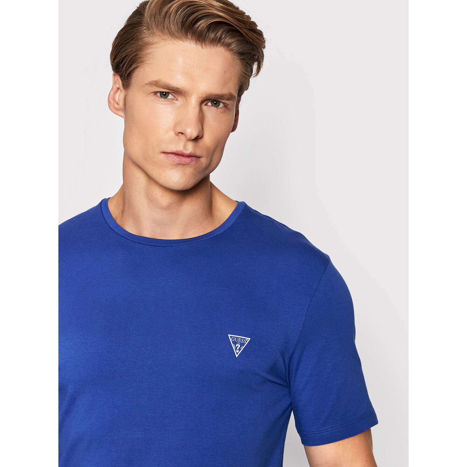 Guess T-Shirt U94M09 K6YW1 Tmavomodrá Regular Fit - Pepit.cz