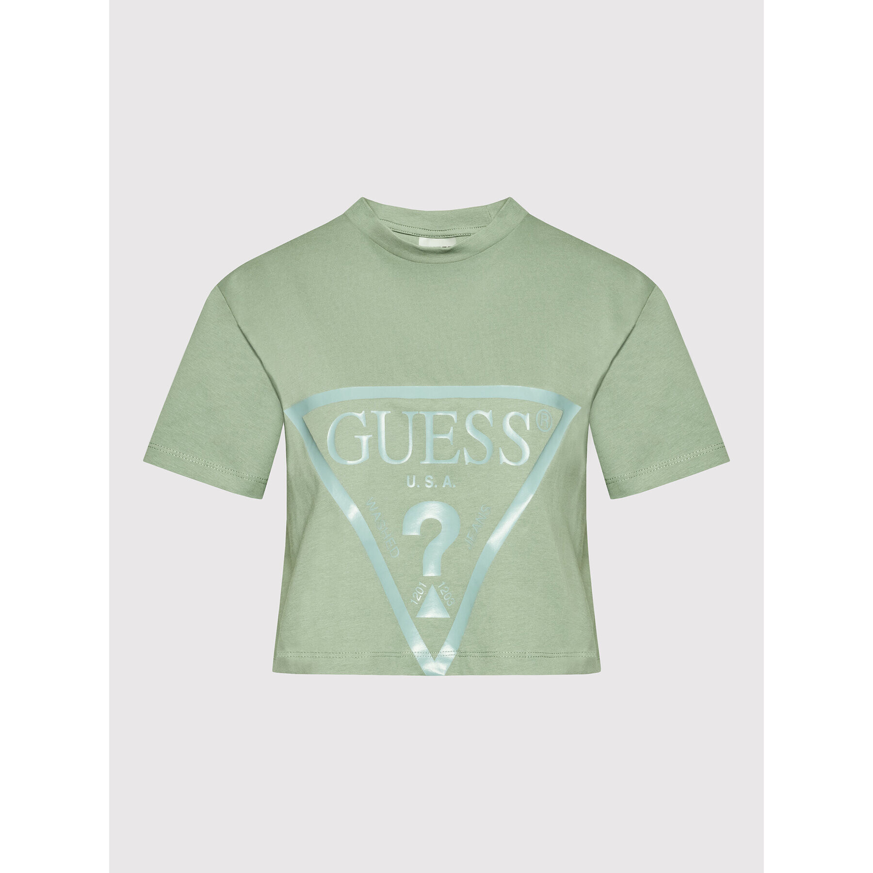 Guess T-Shirt V2RI00 K8HM0 Zelená Relaxed Fit - Pepit.cz