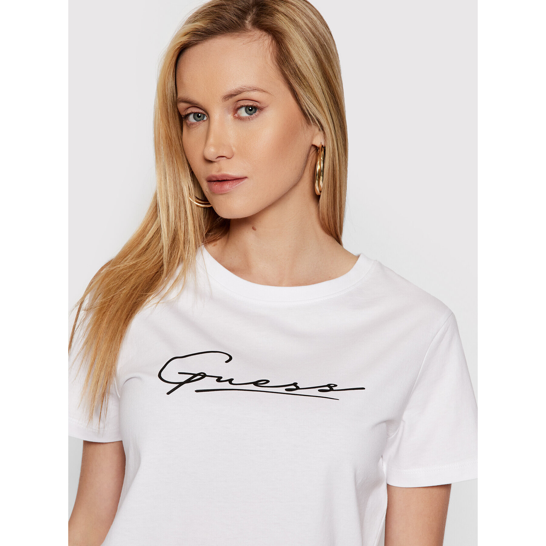 Guess T-Shirt V2RI11 I3Z11 Bílá Regular Fit - Pepit.cz