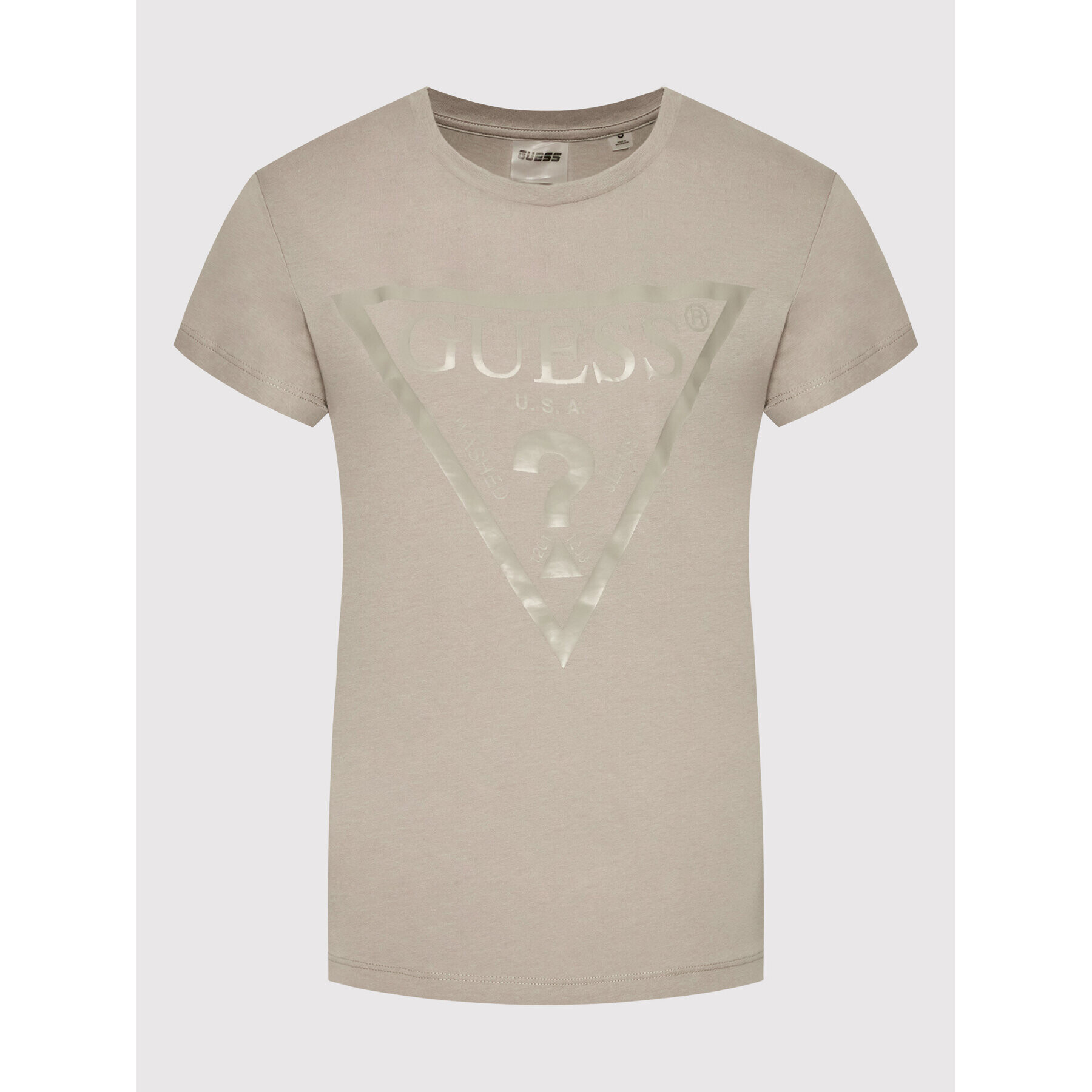 Guess T-Shirt V2RI13 K8HM0 Béžová Regular Fit - Pepit.cz