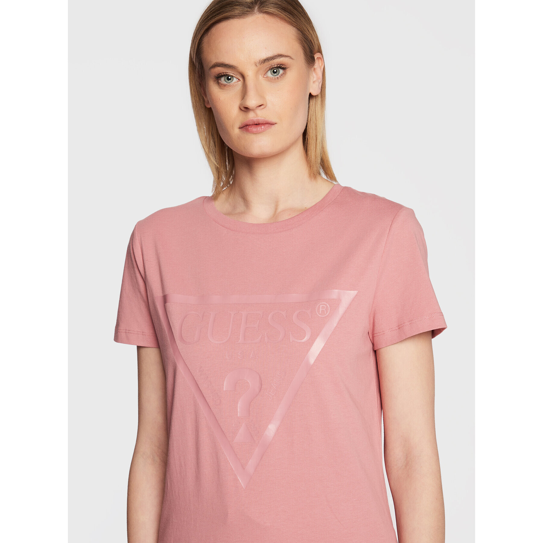 Guess T-Shirt V2YI07 K8HM0 Růžová Regular Fit - Pepit.cz