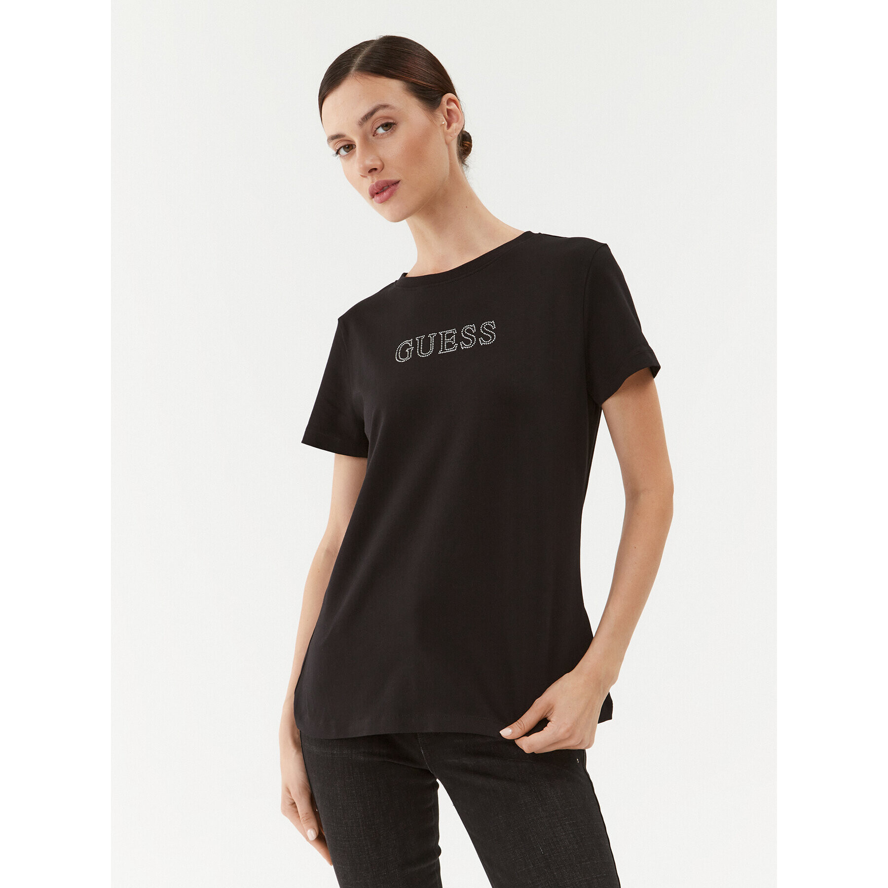 Guess T-Shirt V3BI11 J1314 Černá Regular Fit - Pepit.cz