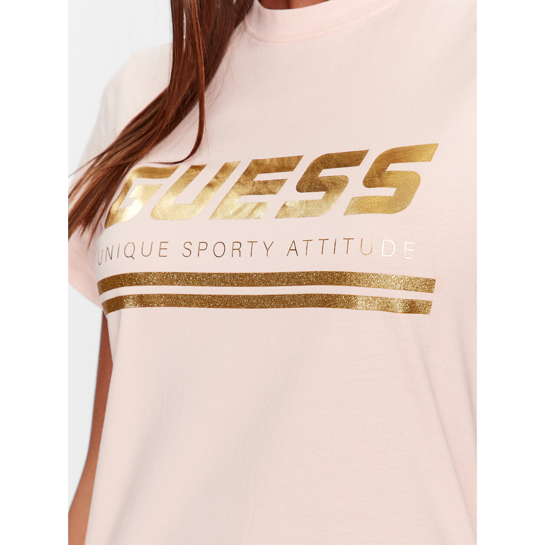 Guess T-Shirt V3BI13 I3Z14 Růžová Regular Fit - Pepit.cz