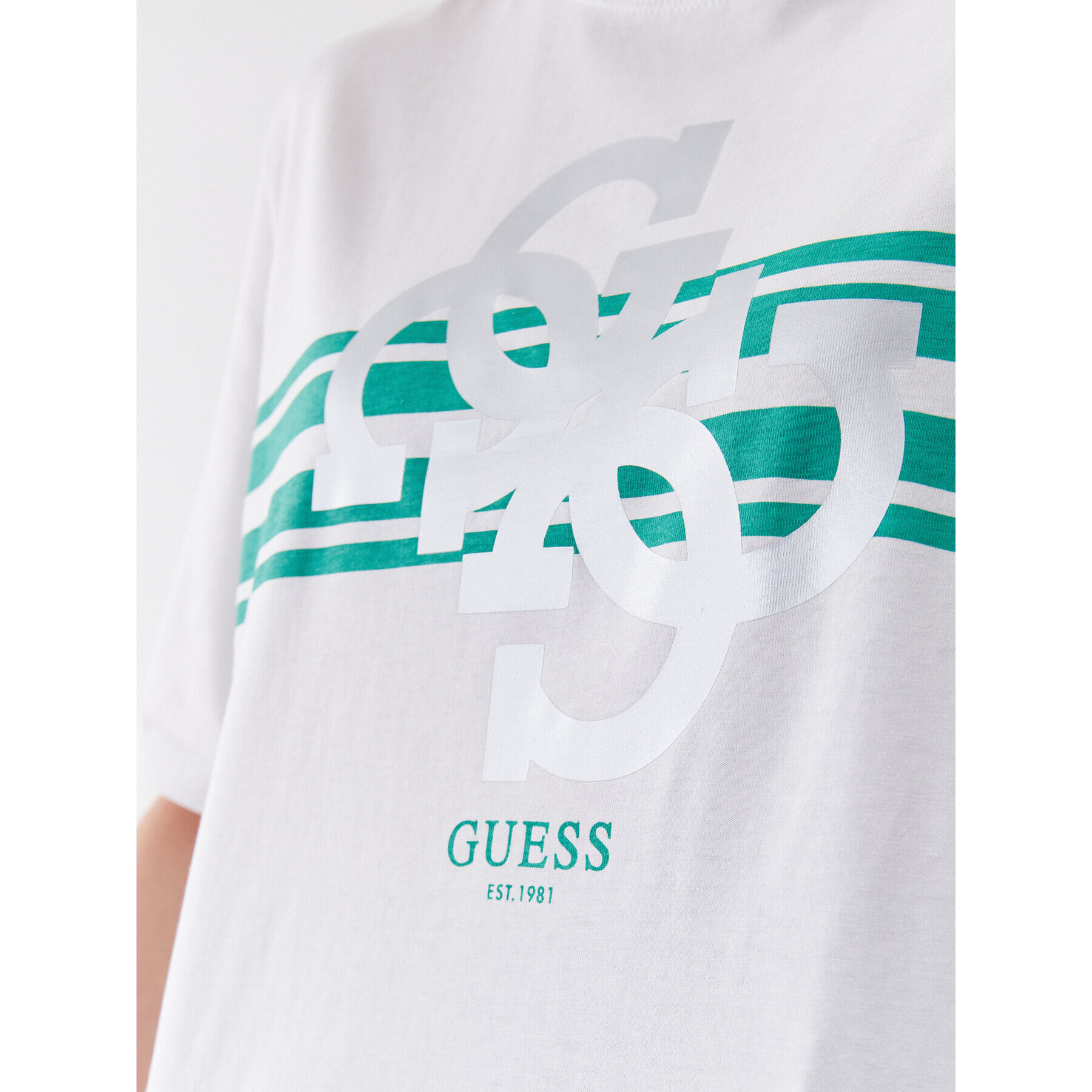 Guess T-Shirt V3YI11 I3Z14 Bílá Regular Fit - Pepit.cz