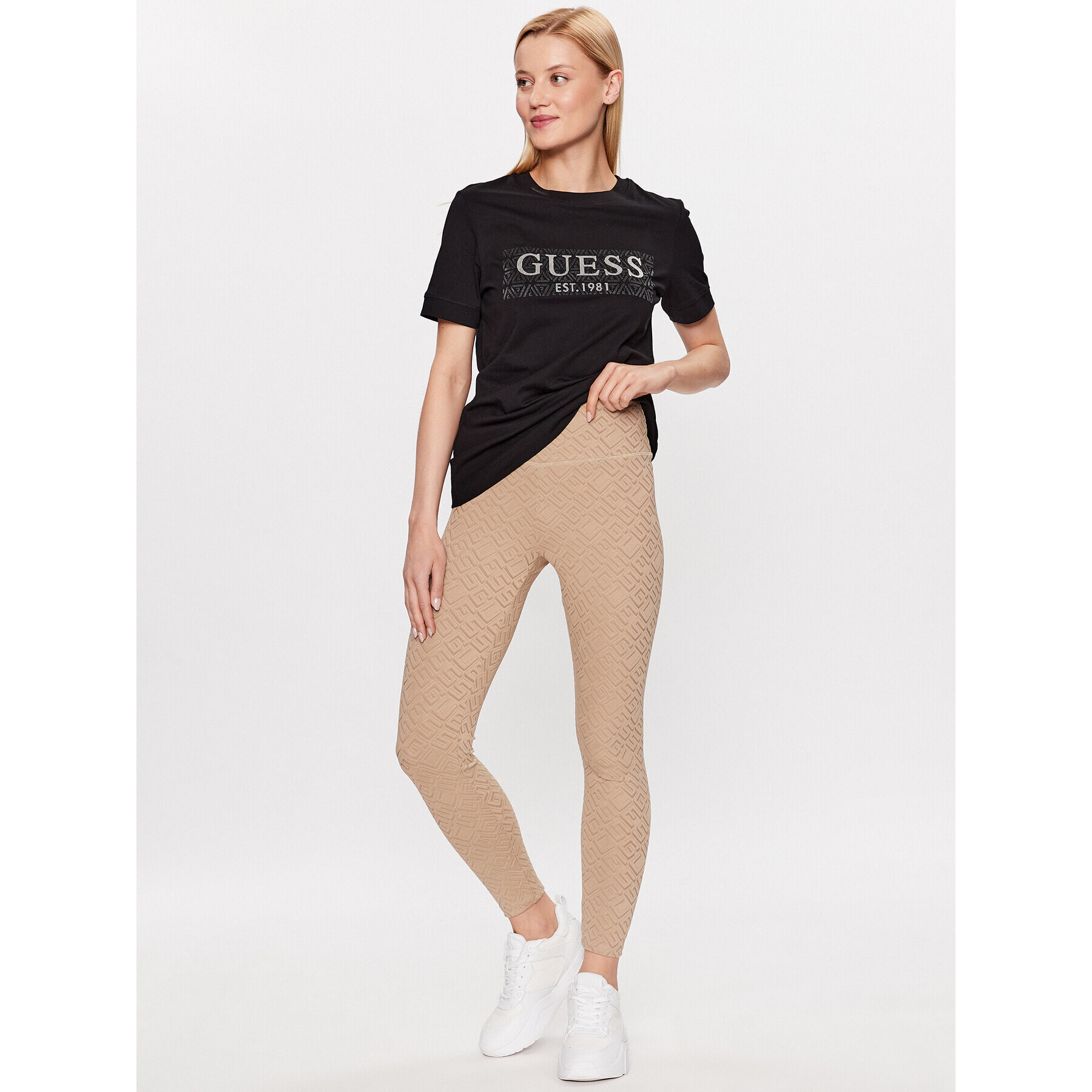 Guess T-Shirt V3YI15 I3Z14 Černá Slim Fit - Pepit.cz