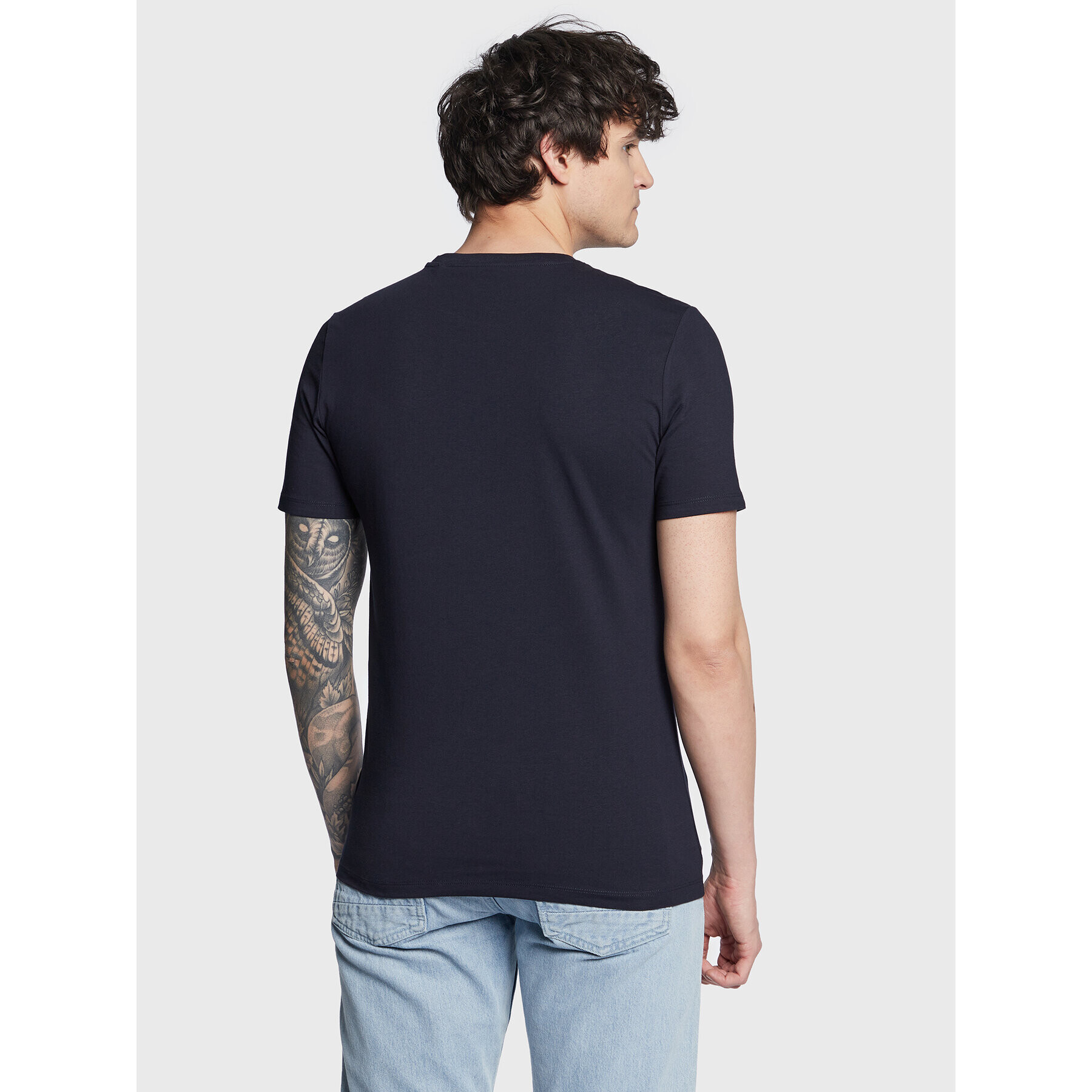 Guess T-Shirt Vertical Logo M3GI22 J1314 Tmavomodrá Slim Fit - Pepit.cz