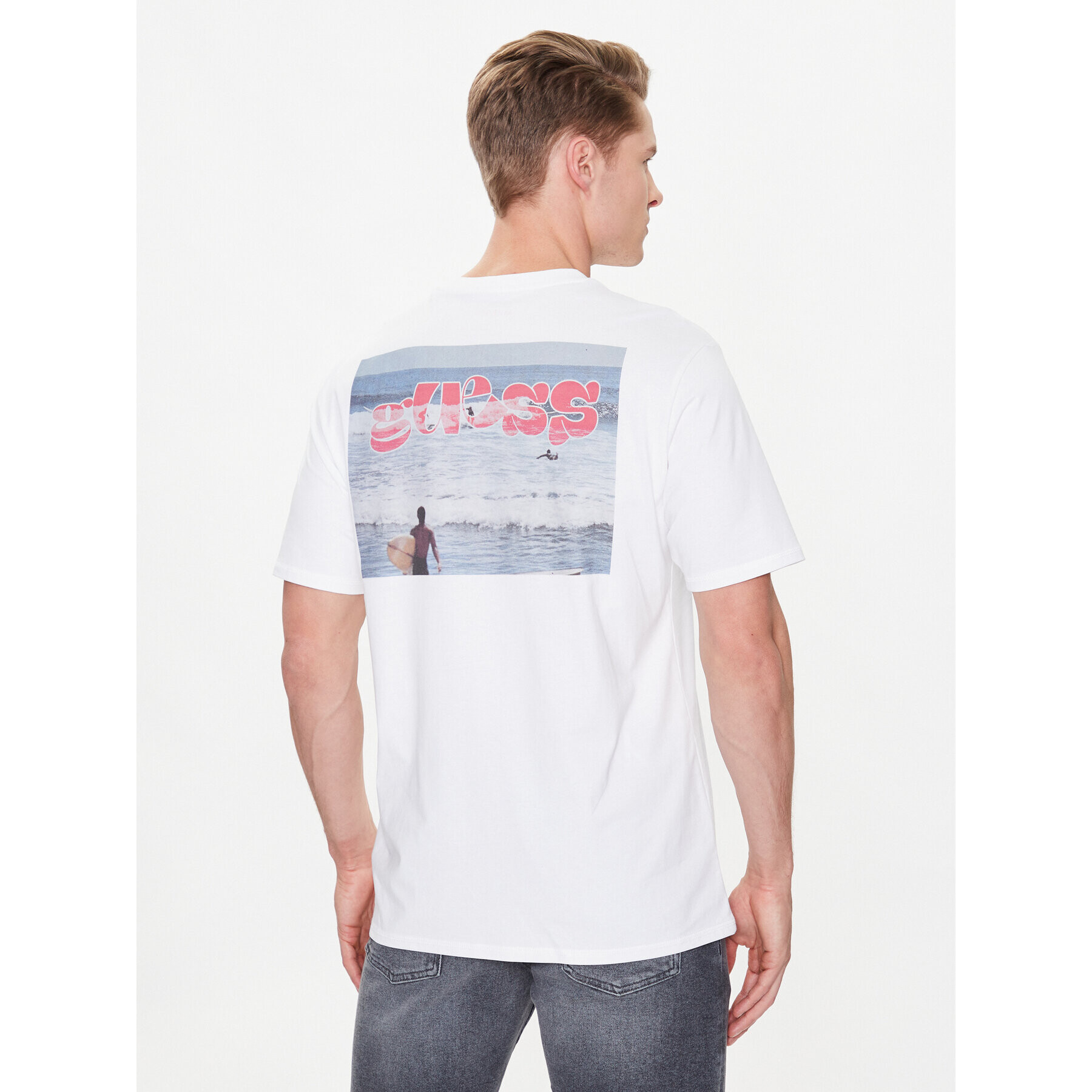 Guess T-Shirt Vintage Surf F3GI03 I3Z14 Bílá Regular Fit - Pepit.cz