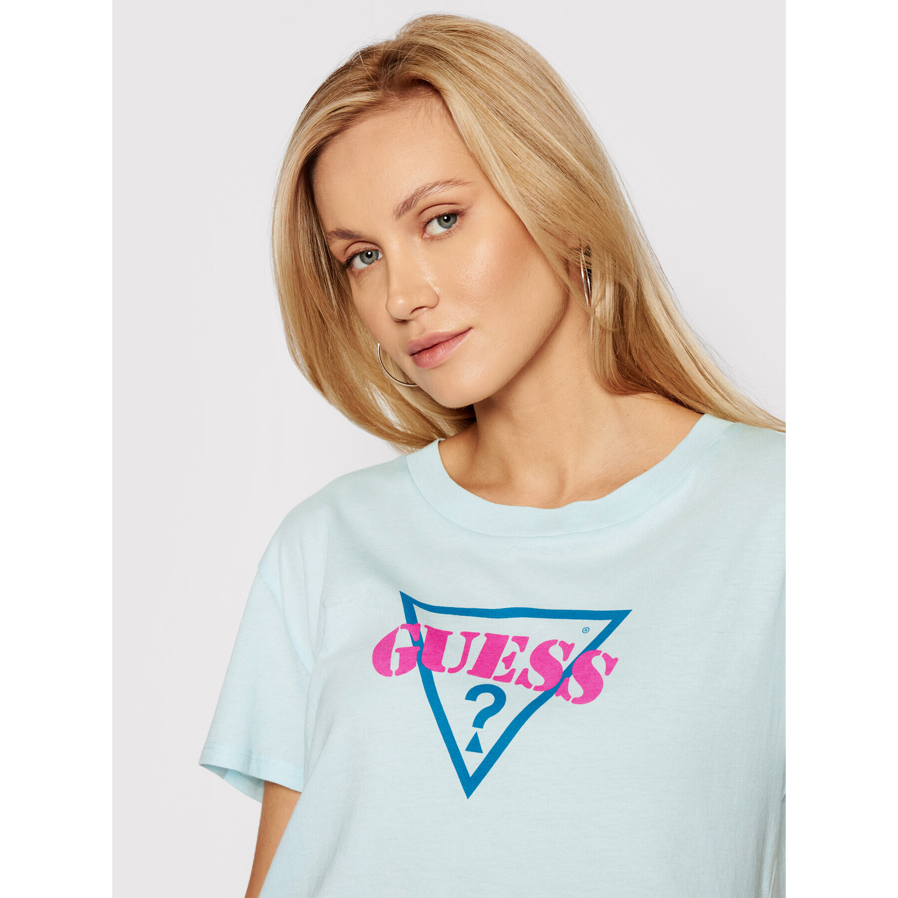 Guess T-Shirt W0GI80 K19U4 Modrá Regular Fit - Pepit.cz