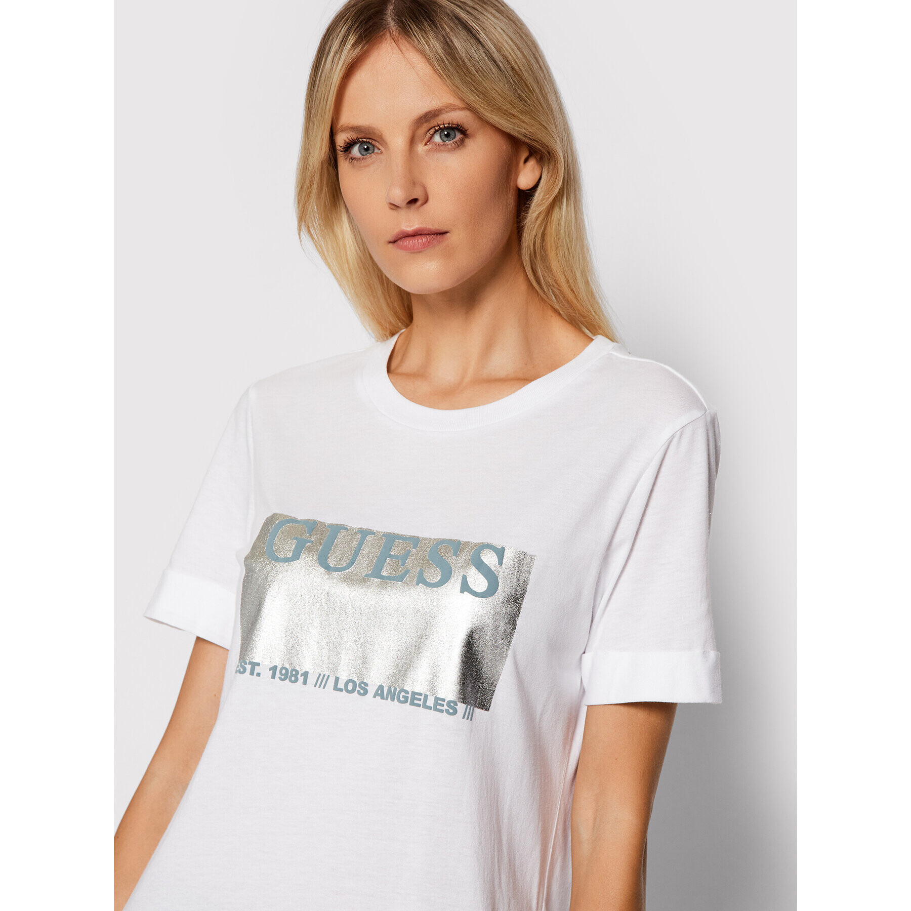 Guess T-Shirt W1BI04 K46D1 Bílá Regular Fit - Pepit.cz