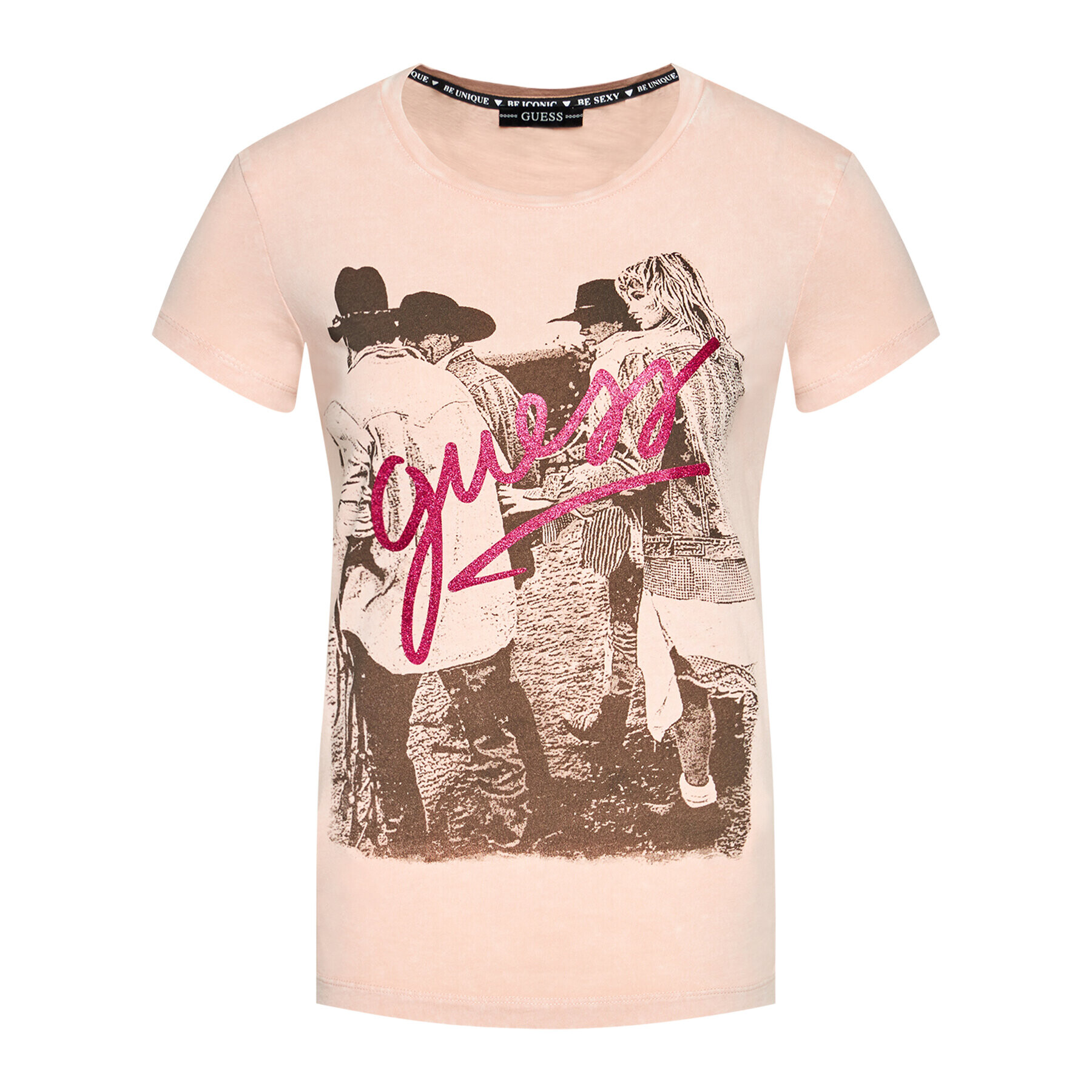 Guess T-Shirt W1GI0K JA900 Růžová Regular Fit - Pepit.cz