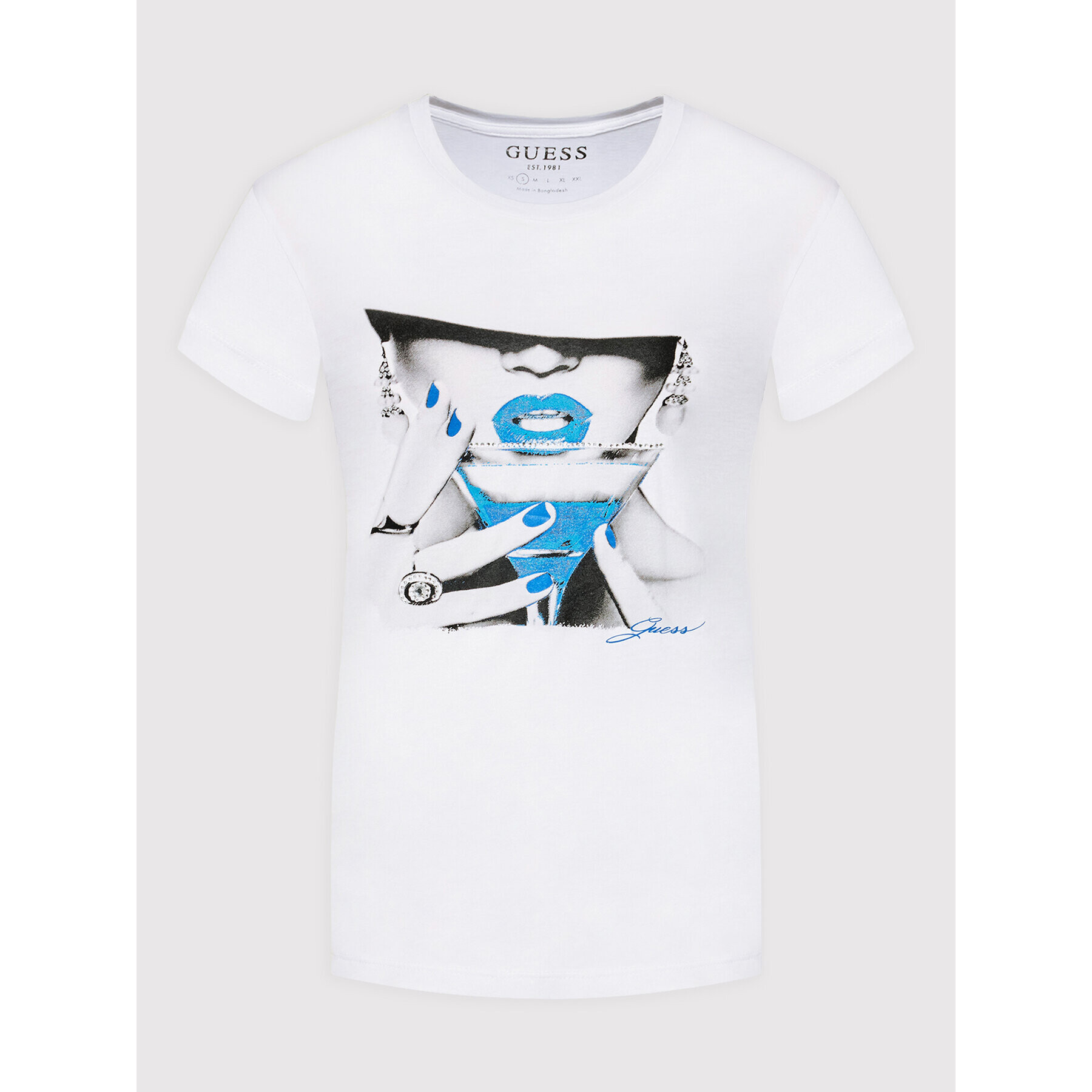 Guess T-Shirt W1RI02 K9TD2 Bílá Regular Fit - Pepit.cz