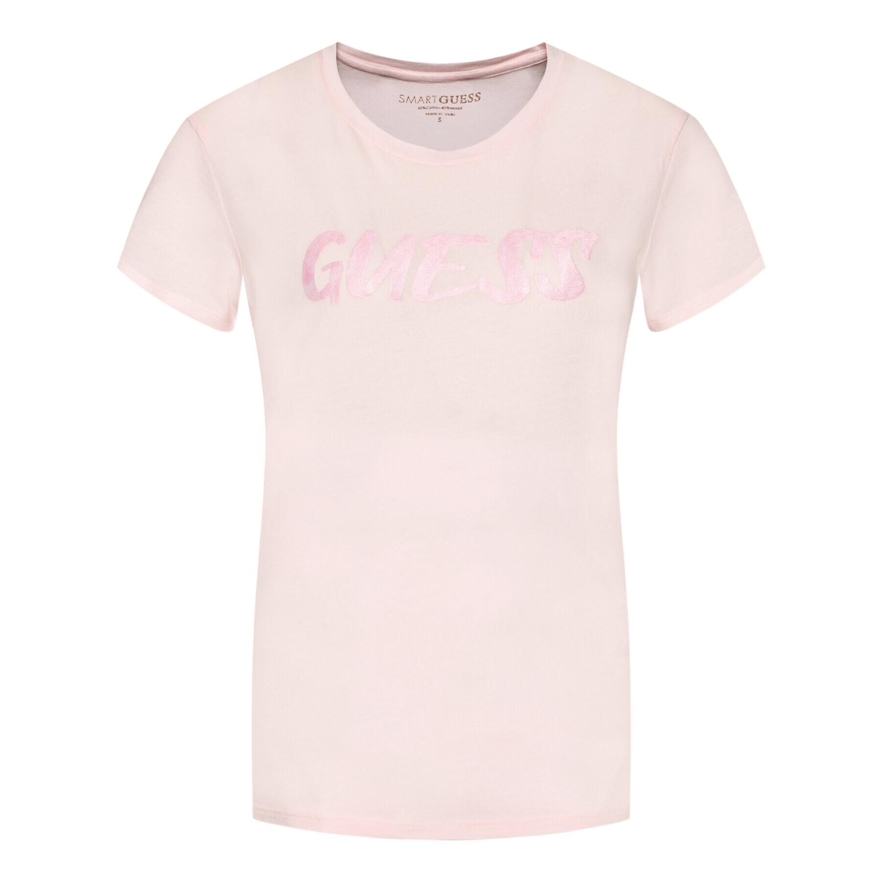 Guess T-Shirt W1YI45 RA0Q0 Růžová Regular Fit - Pepit.cz