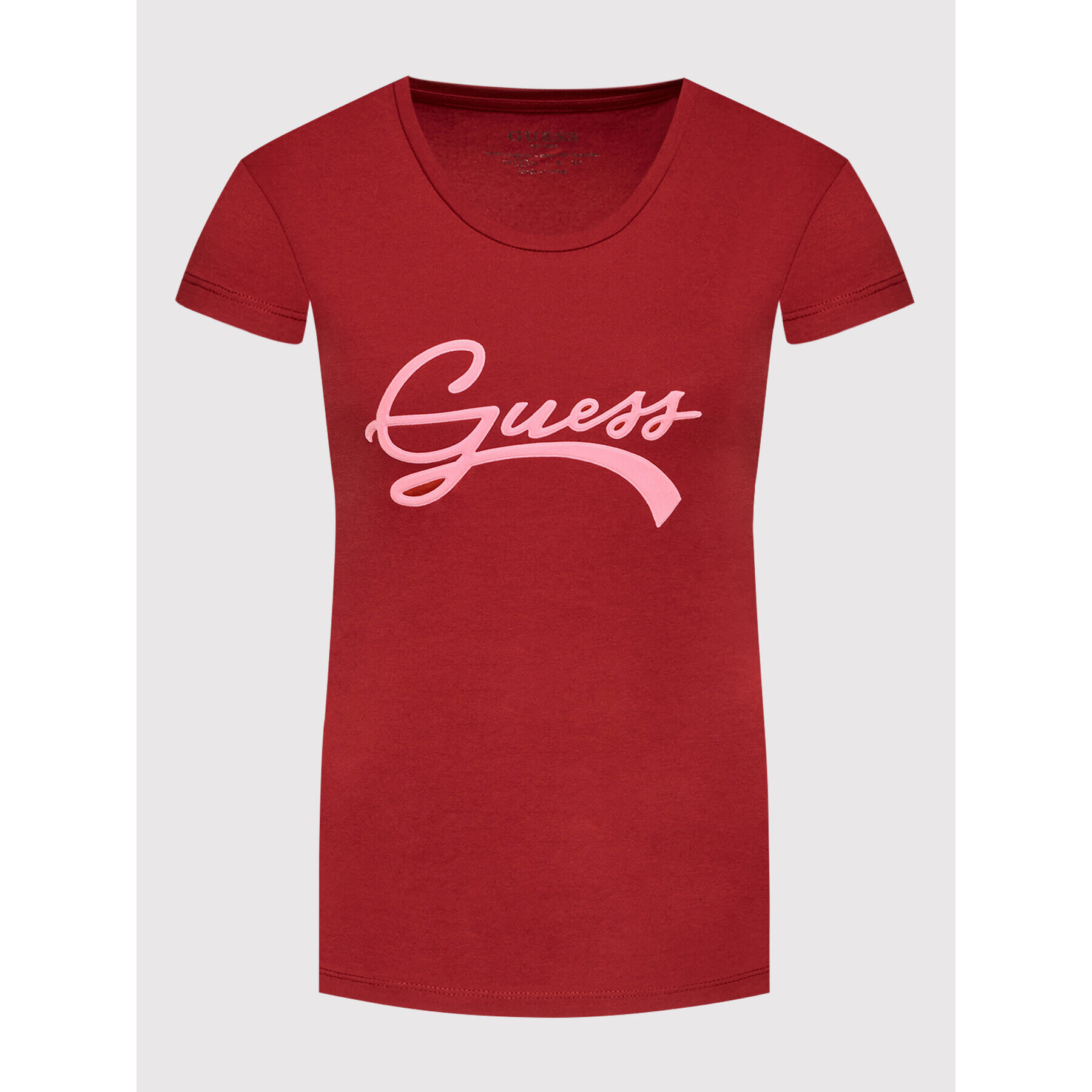 Guess T-Shirt W2BI66 J1311 Červená Slim Fit - Pepit.cz