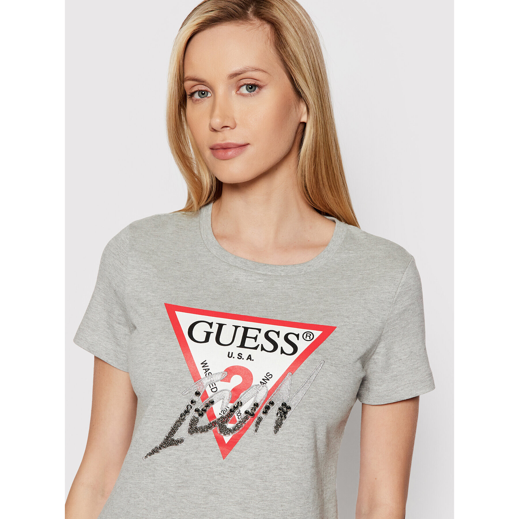 Guess T-Shirt W2GI02 I3Z11 Šedá Regular Fit - Pepit.cz