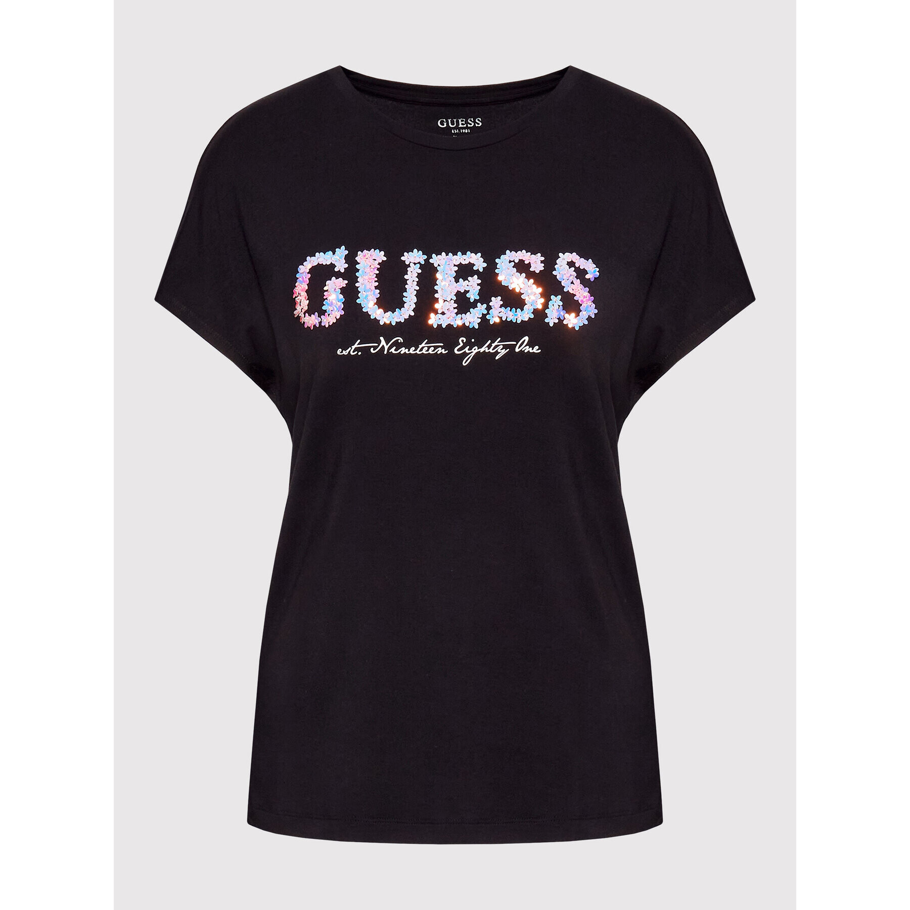 Guess T-Shirt W2GI03 K68D0 Černá Regular Fit - Pepit.cz