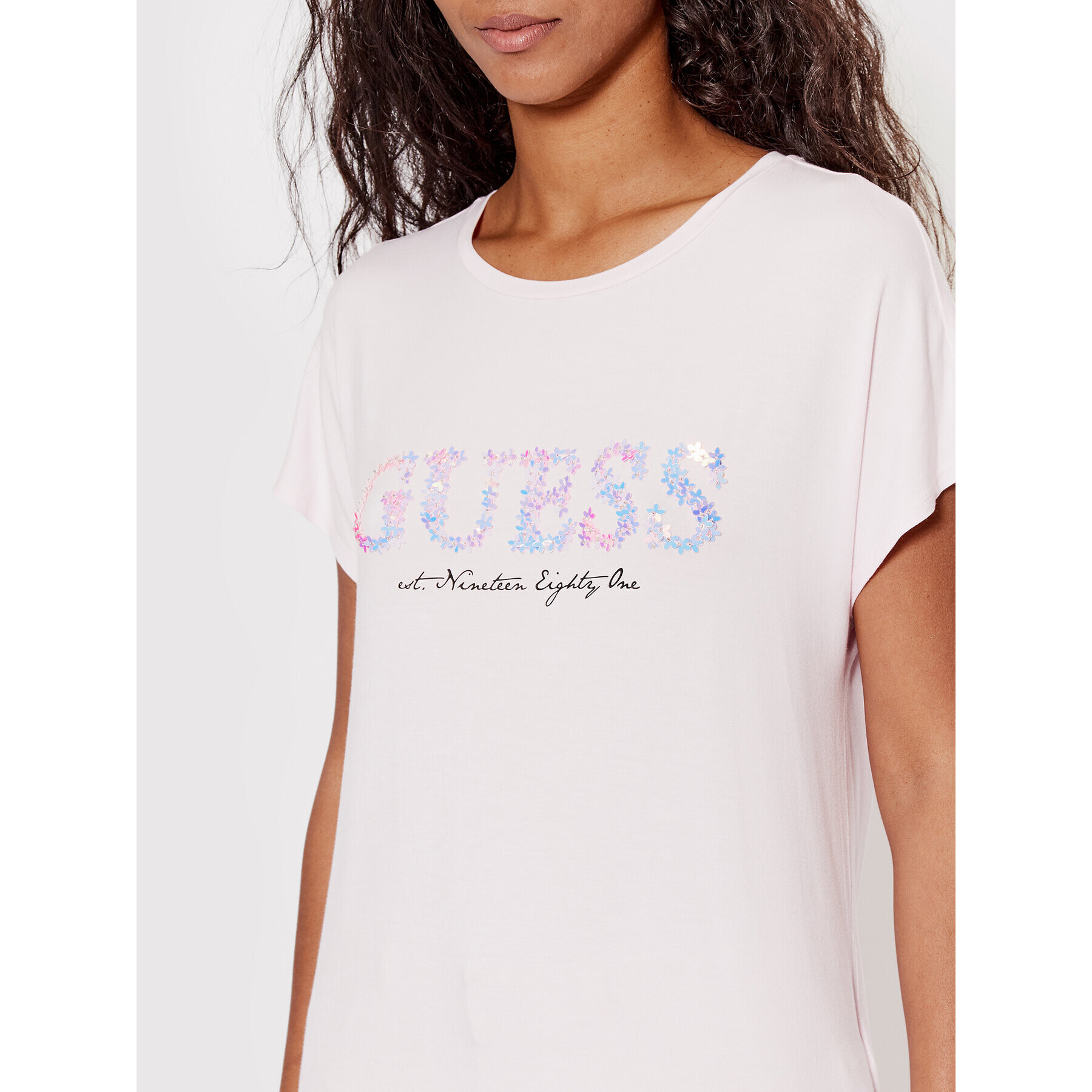 Guess T-Shirt W2GI03 K68D0 Růžová Regular Fit - Pepit.cz