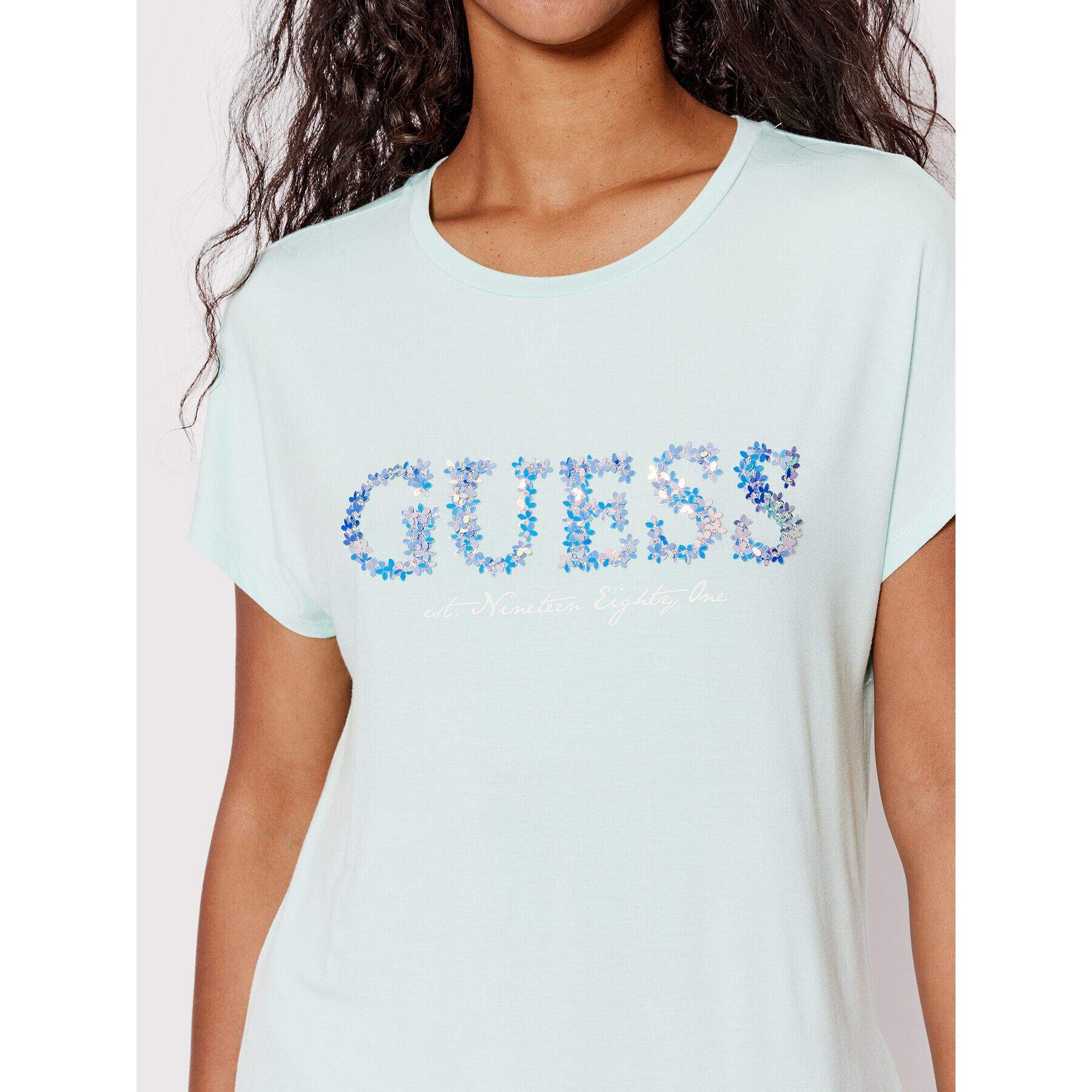 Guess T-Shirt W2GI03 K68D0 Zelená Regular Fit - Pepit.cz