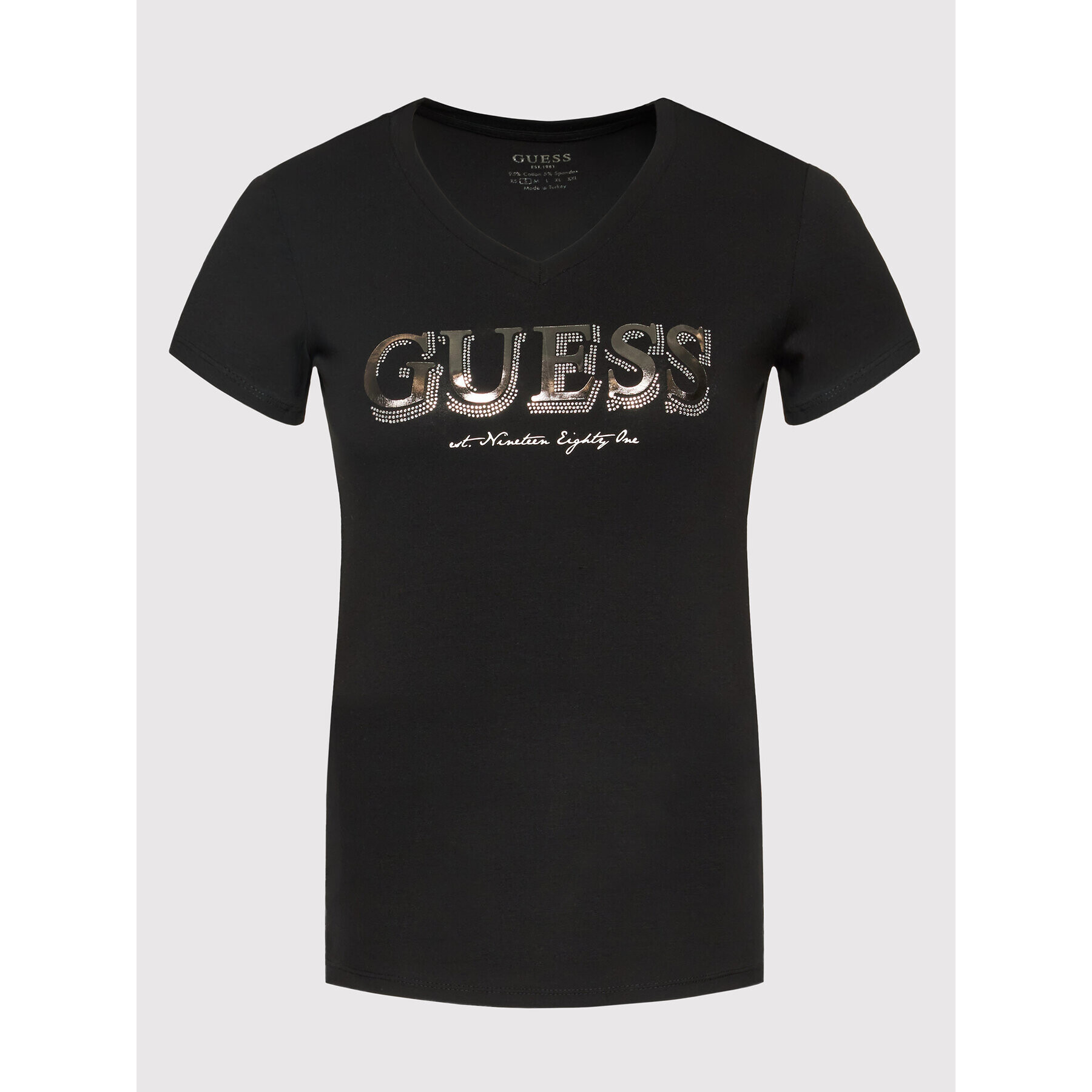 Guess T-Shirt W2GI05 J1300 Černá Regular Fit - Pepit.cz