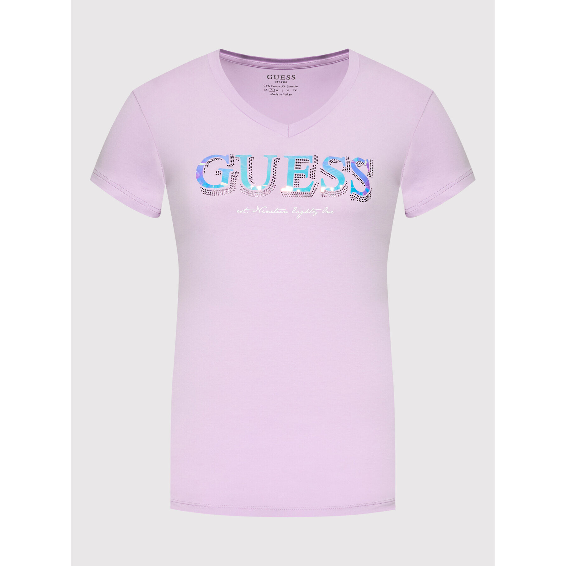 Guess T-Shirt W2GI05 J1300 Fialová Regular Fit - Pepit.cz