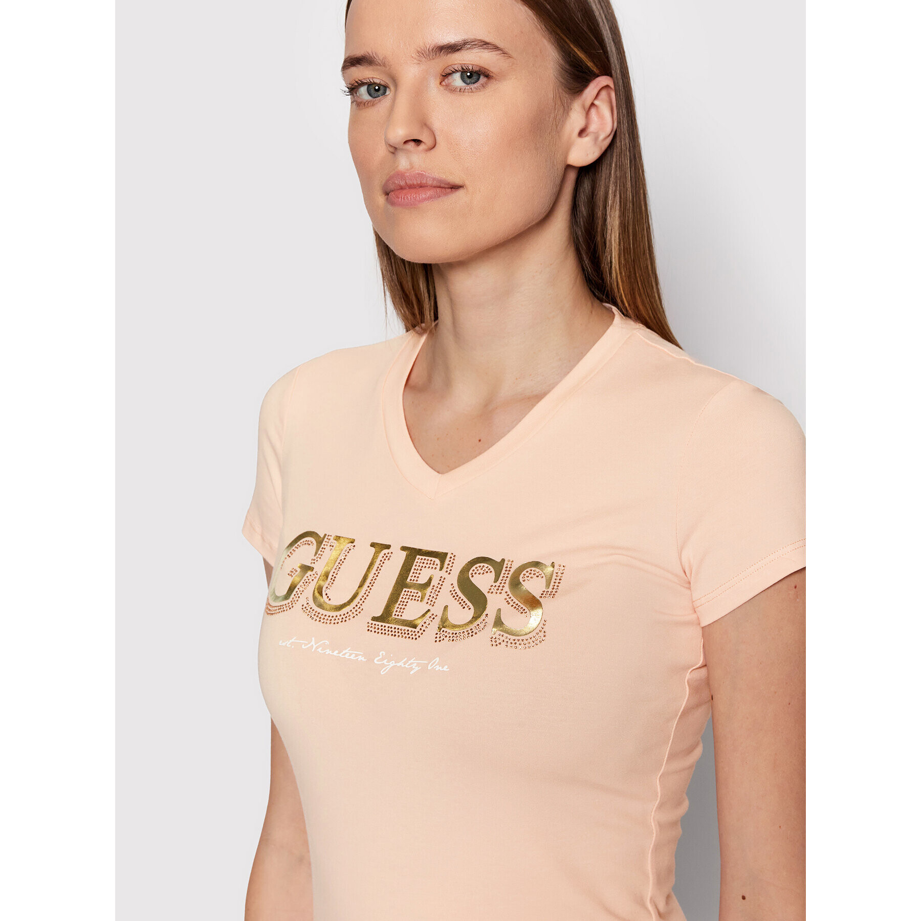 Guess T-Shirt W2GI05 J1300 Oranžová Regular Fit - Pepit.cz