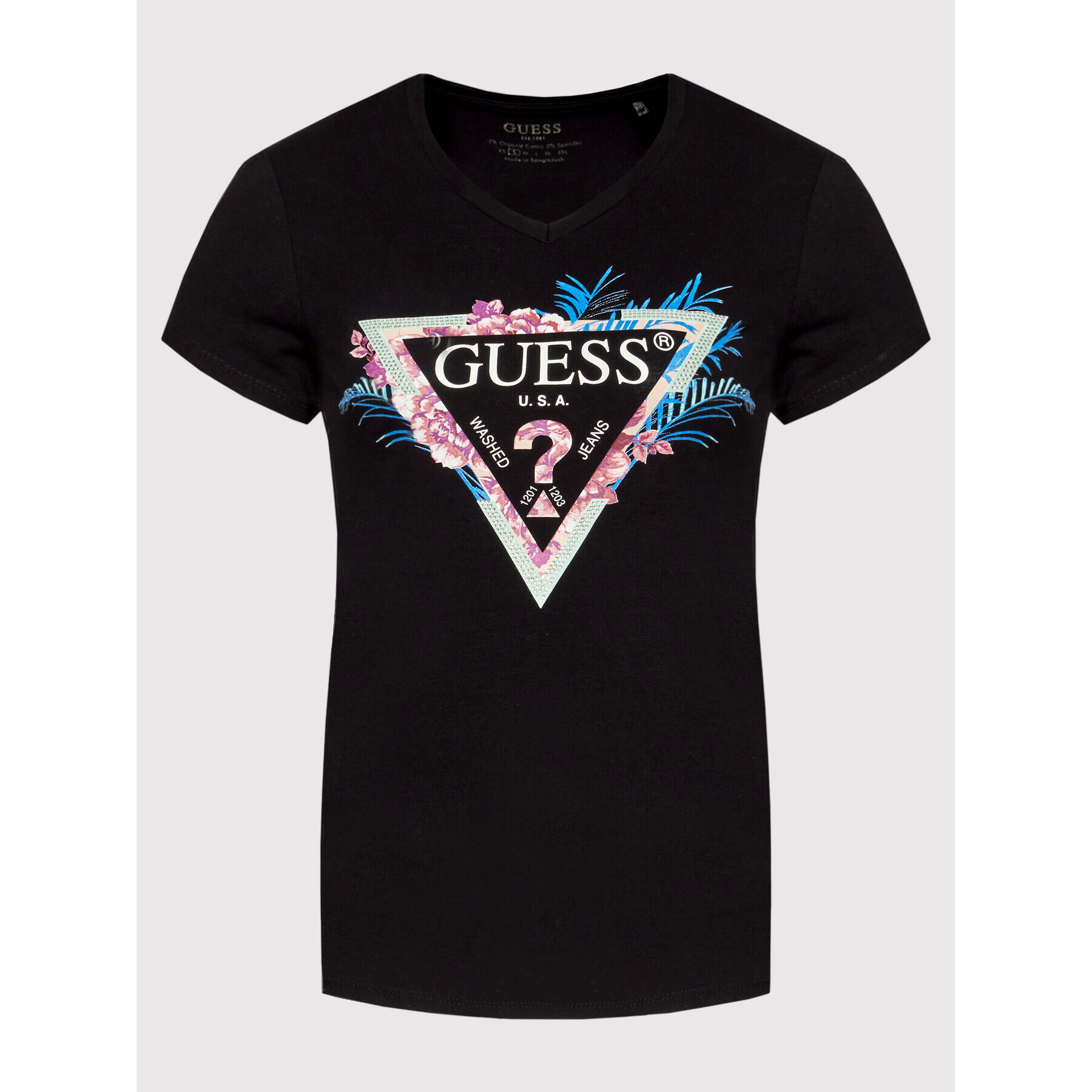 Guess T-Shirt W2GI06 J1311 Černá Regular Fit - Pepit.cz