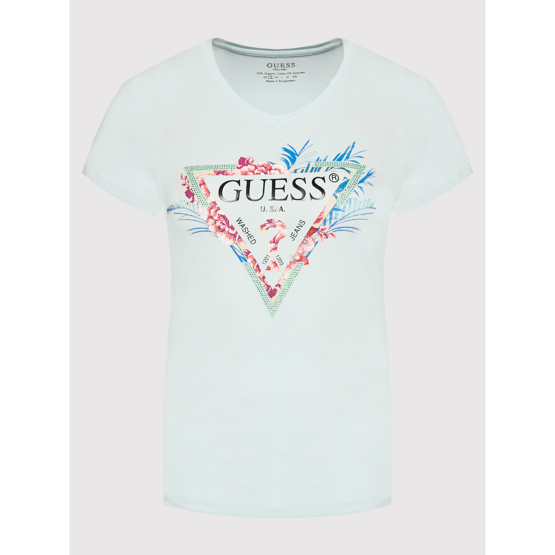 Guess T-Shirt W2GI06 J1311 Modrá Regular Fit - Pepit.cz