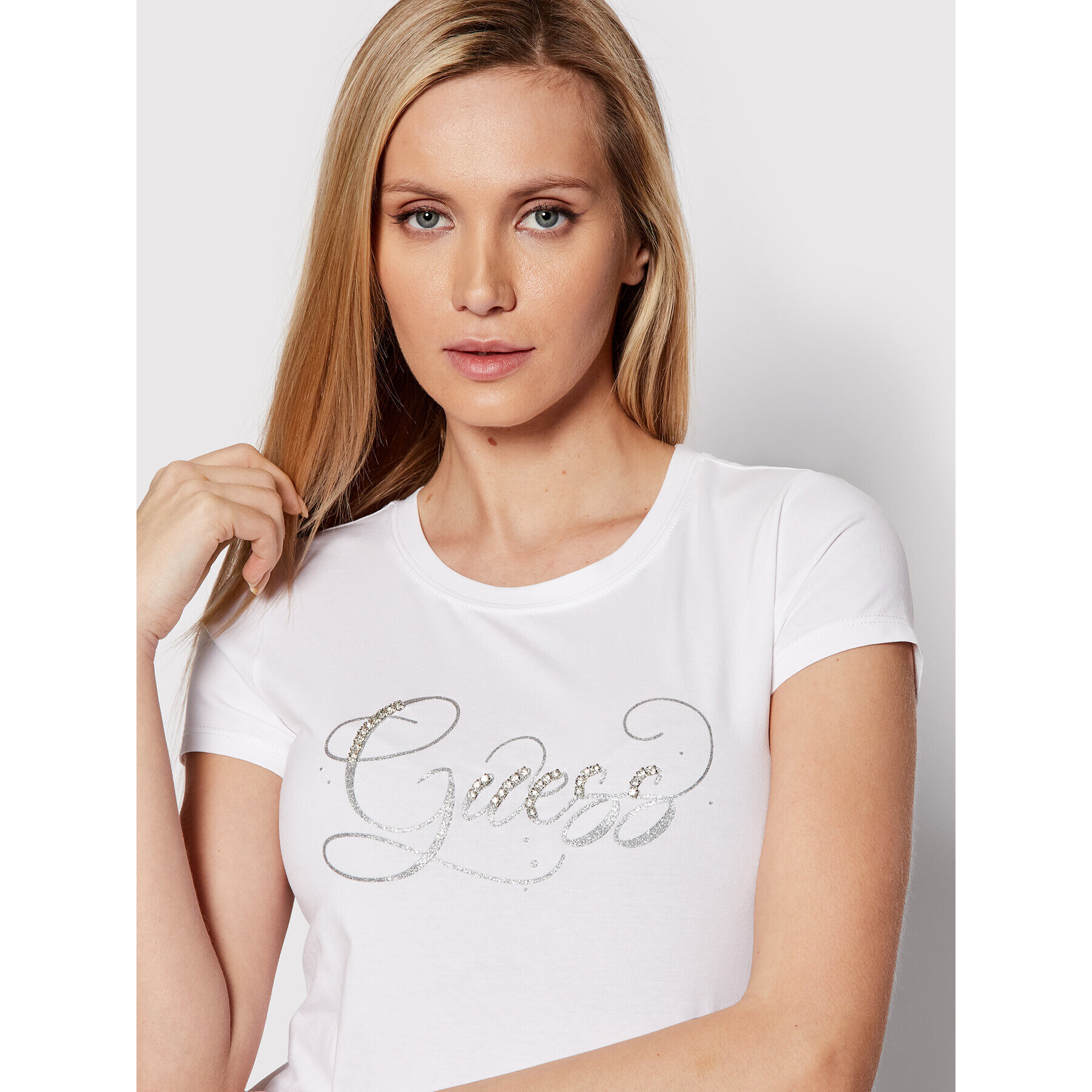 Guess T-Shirt W2GI24 KA0Q1 Bílá Regular Fit - Pepit.cz