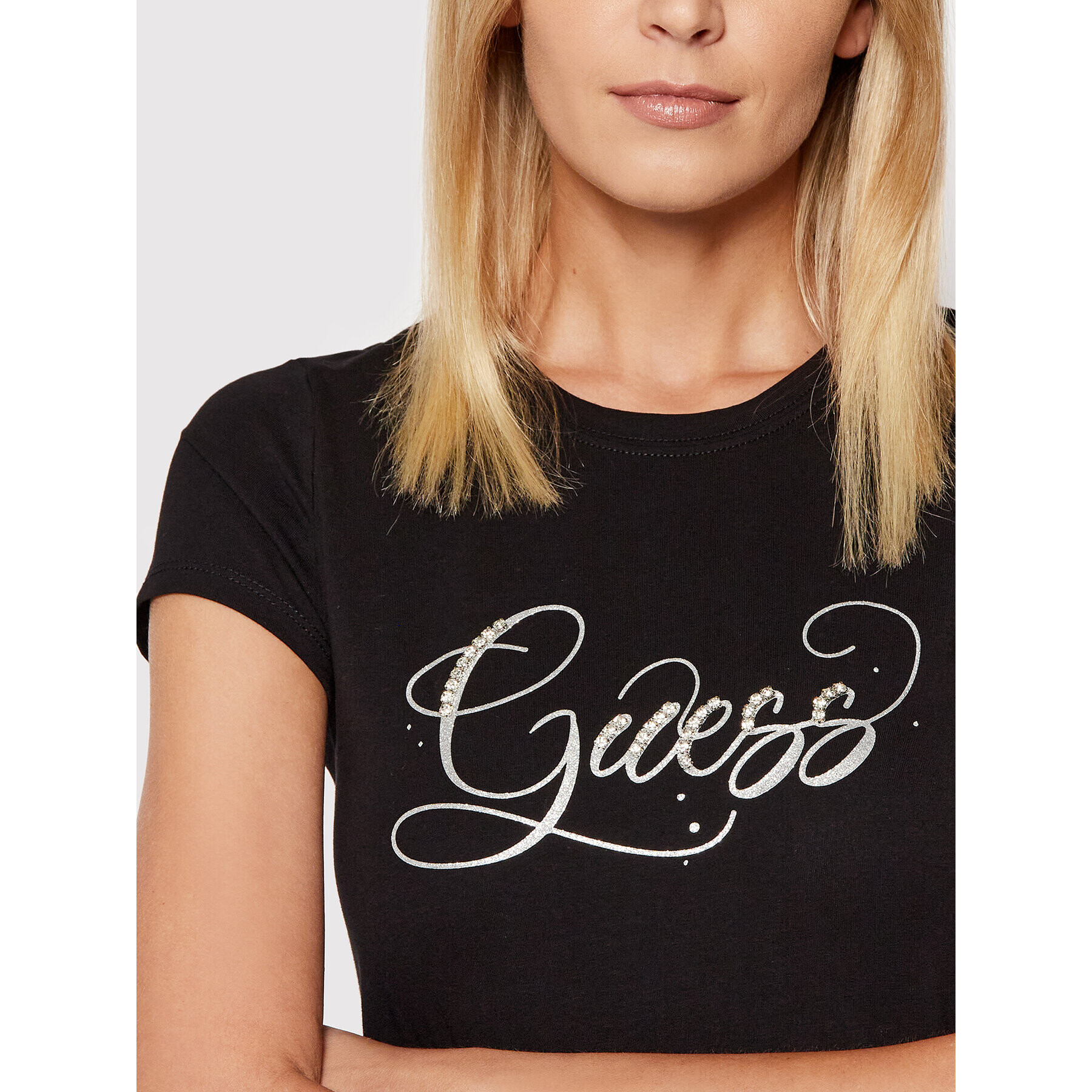 Guess T-Shirt W2GI24 KA0Q1 Černá Regular Fit - Pepit.cz