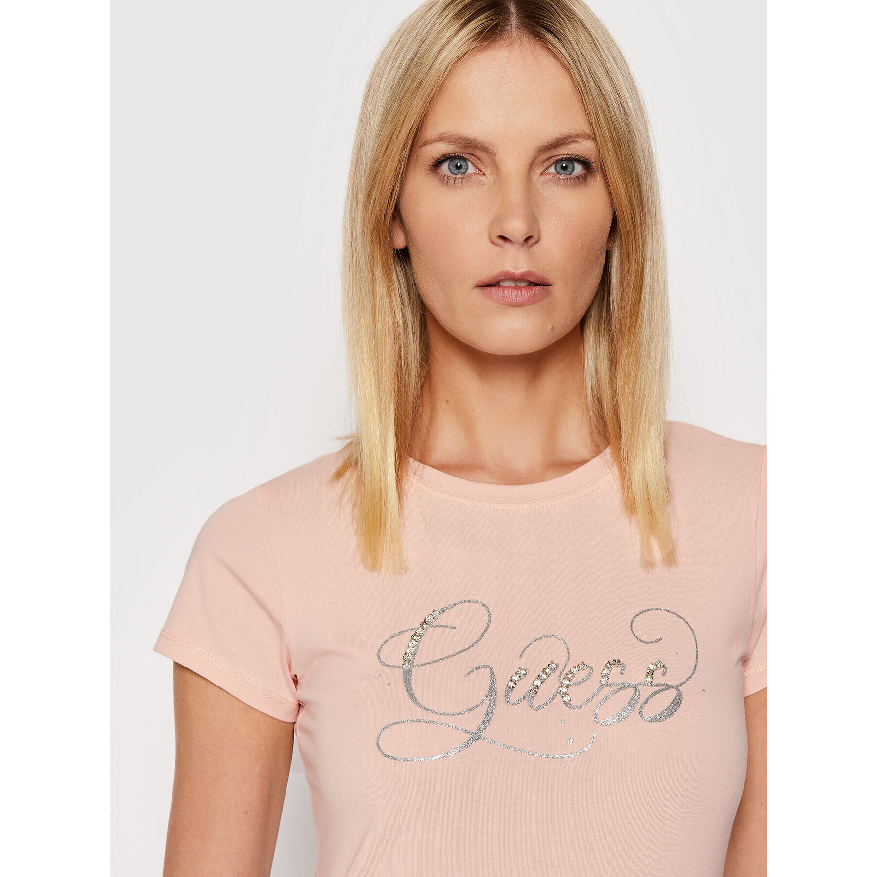 Guess T-Shirt W2GI24 KA0Q1 Růžová Regular Fit - Pepit.cz