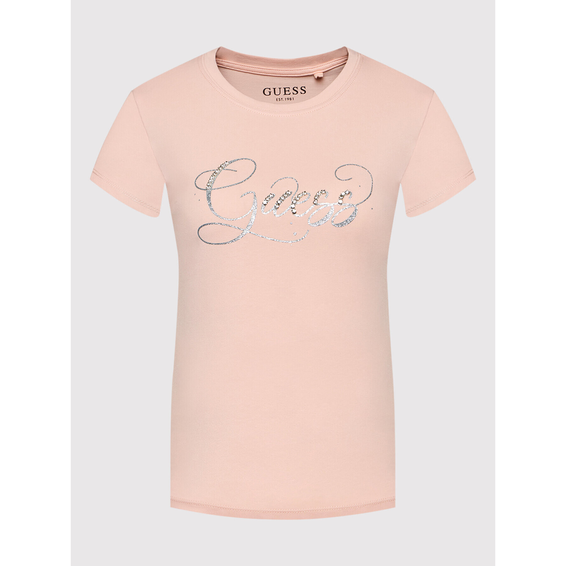 Guess T-Shirt W2GI24 KA0Q1 Růžová Regular Fit - Pepit.cz