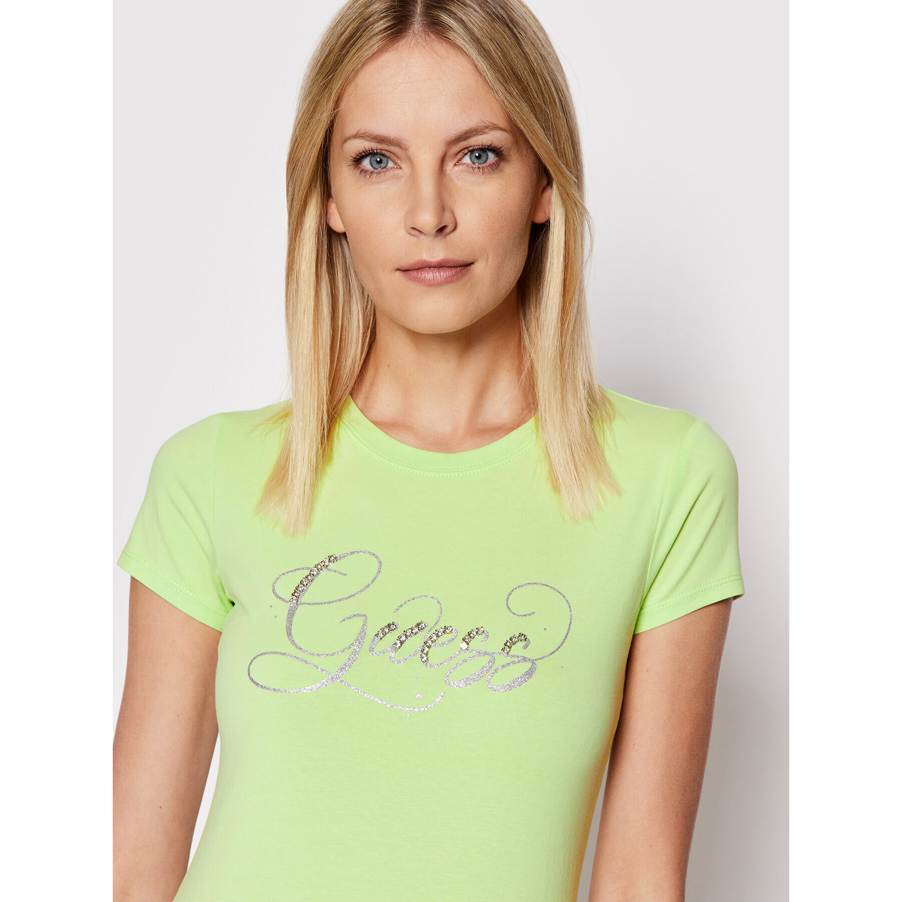 Guess T-Shirt W2GI24 KA0Q1 Zelená Regular Fit - Pepit.cz