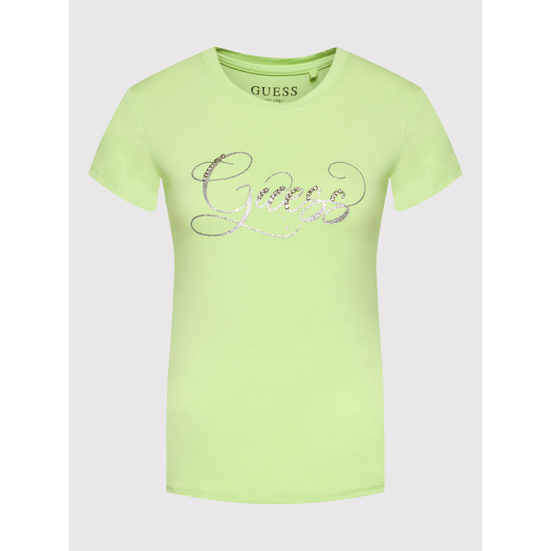 Guess T-Shirt W2GI24 KA0Q1 Zelená Regular Fit - Pepit.cz