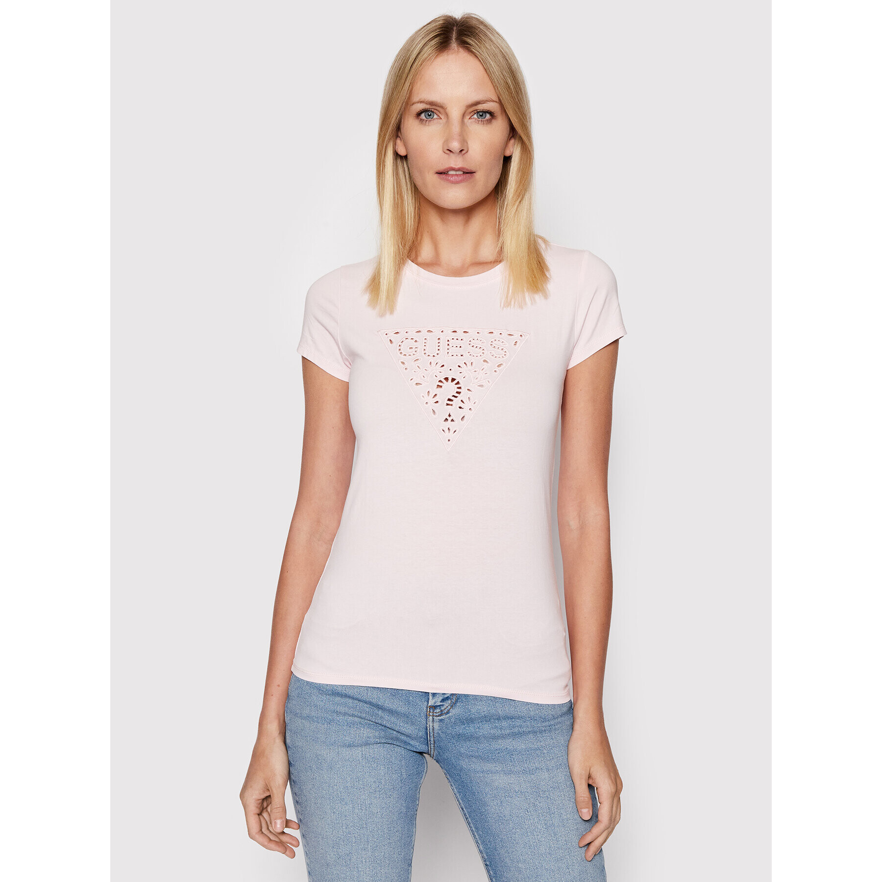 Guess T-Shirt W2GI31 KA0Q1 Růžová Regular Fit - Pepit.cz