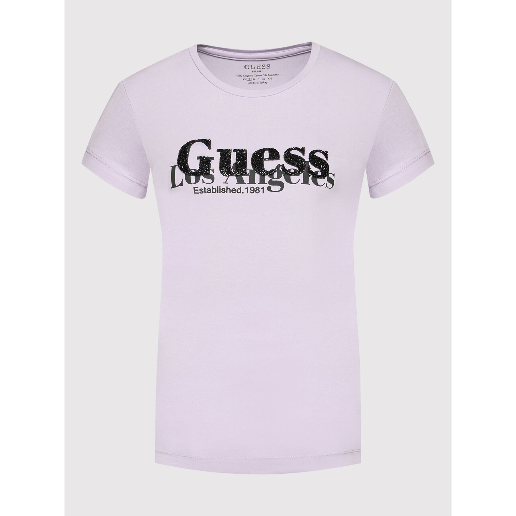 Guess T-Shirt W2RI00 J1311 Fialová Slim Fit - Pepit.cz