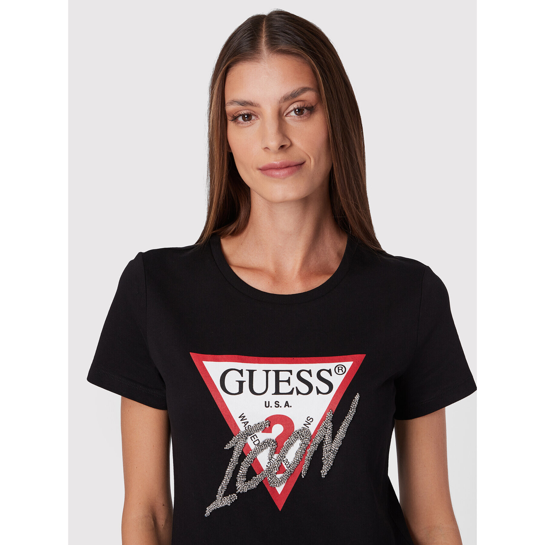 Guess T-Shirt W2YI26 I3Z11 Černá Regular Fit - Pepit.cz