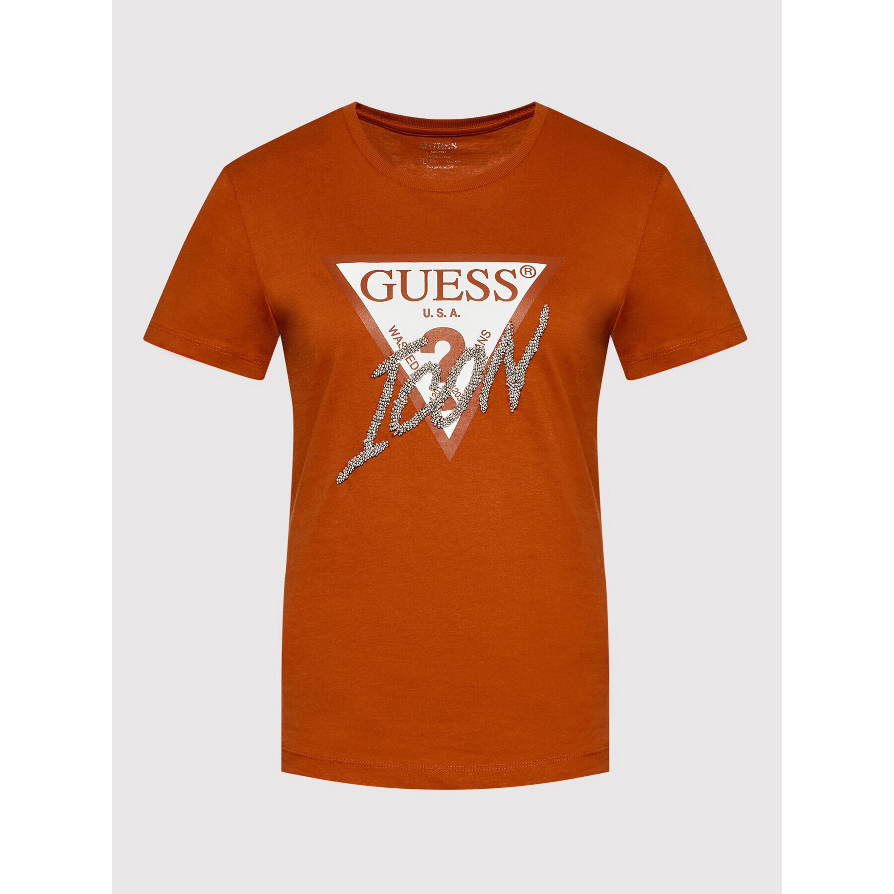 Guess T-Shirt W2YI26 I3Z11 Červená Regular Fit - Pepit.cz